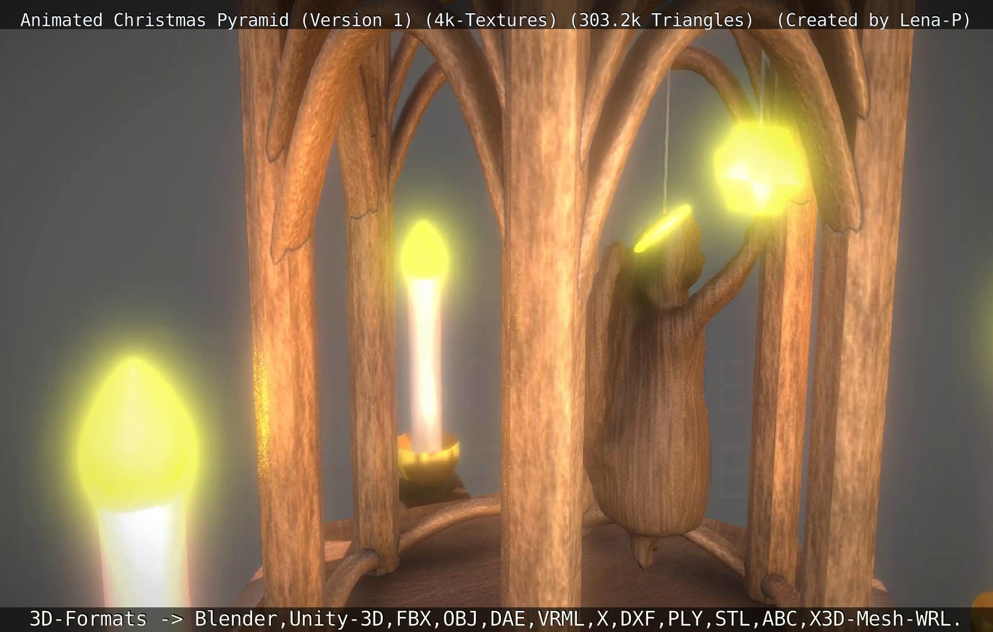 Animated Christmas Pyramid Version 1 3D model_132