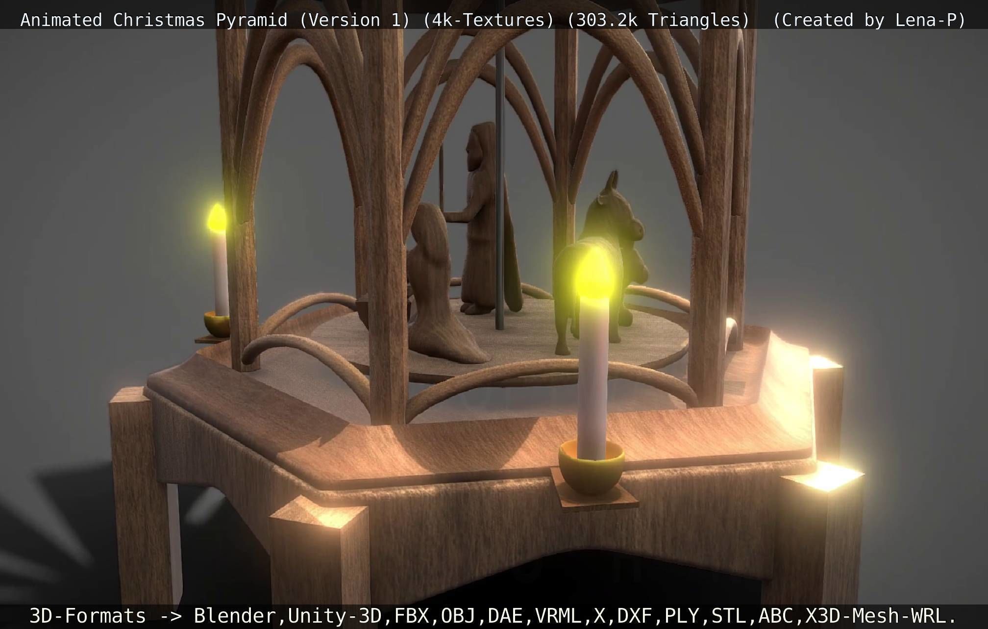 Animated Christmas Pyramid Version 1 3D model_42