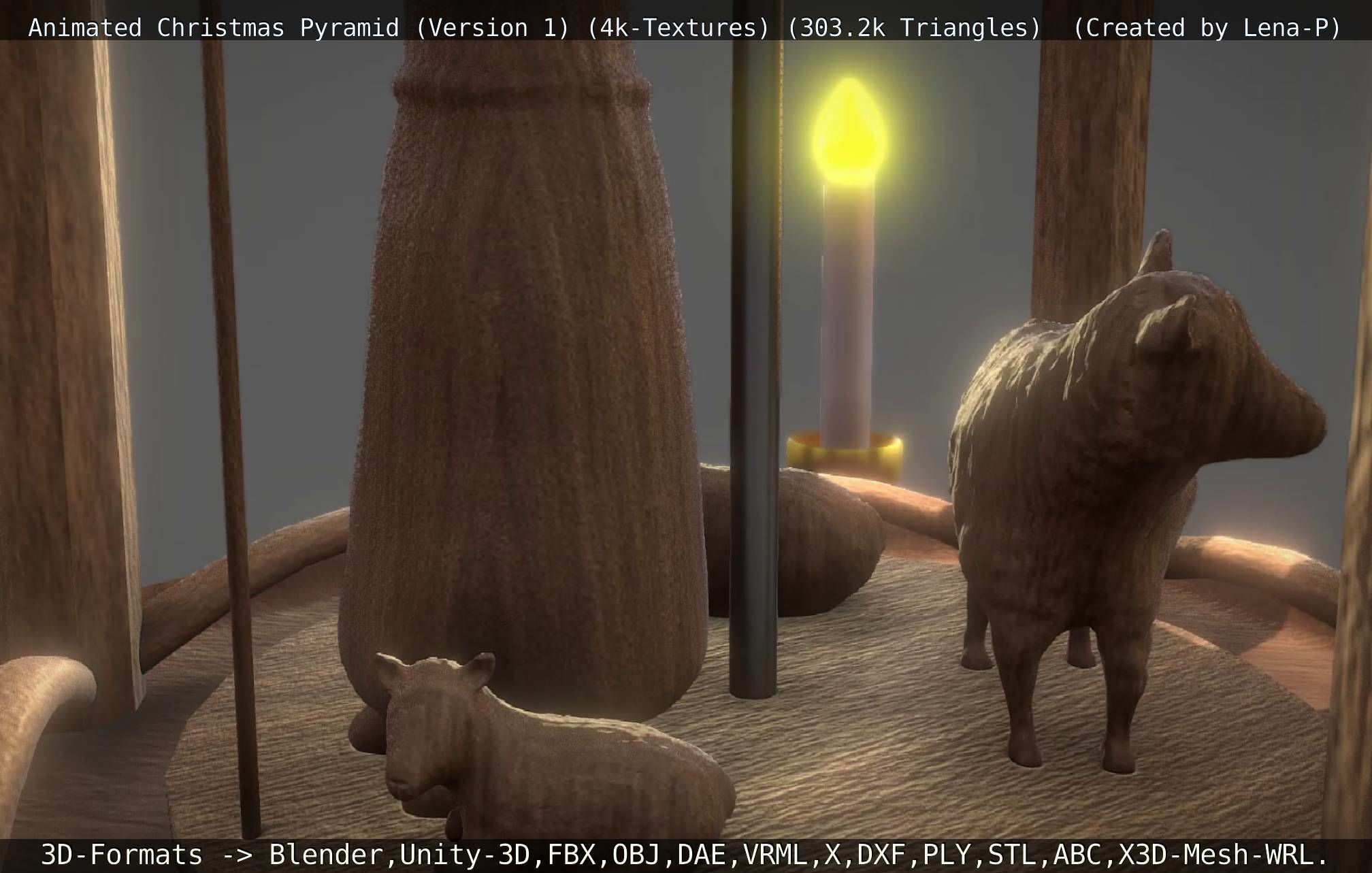 Animated Christmas Pyramid Version 1 3D model_76