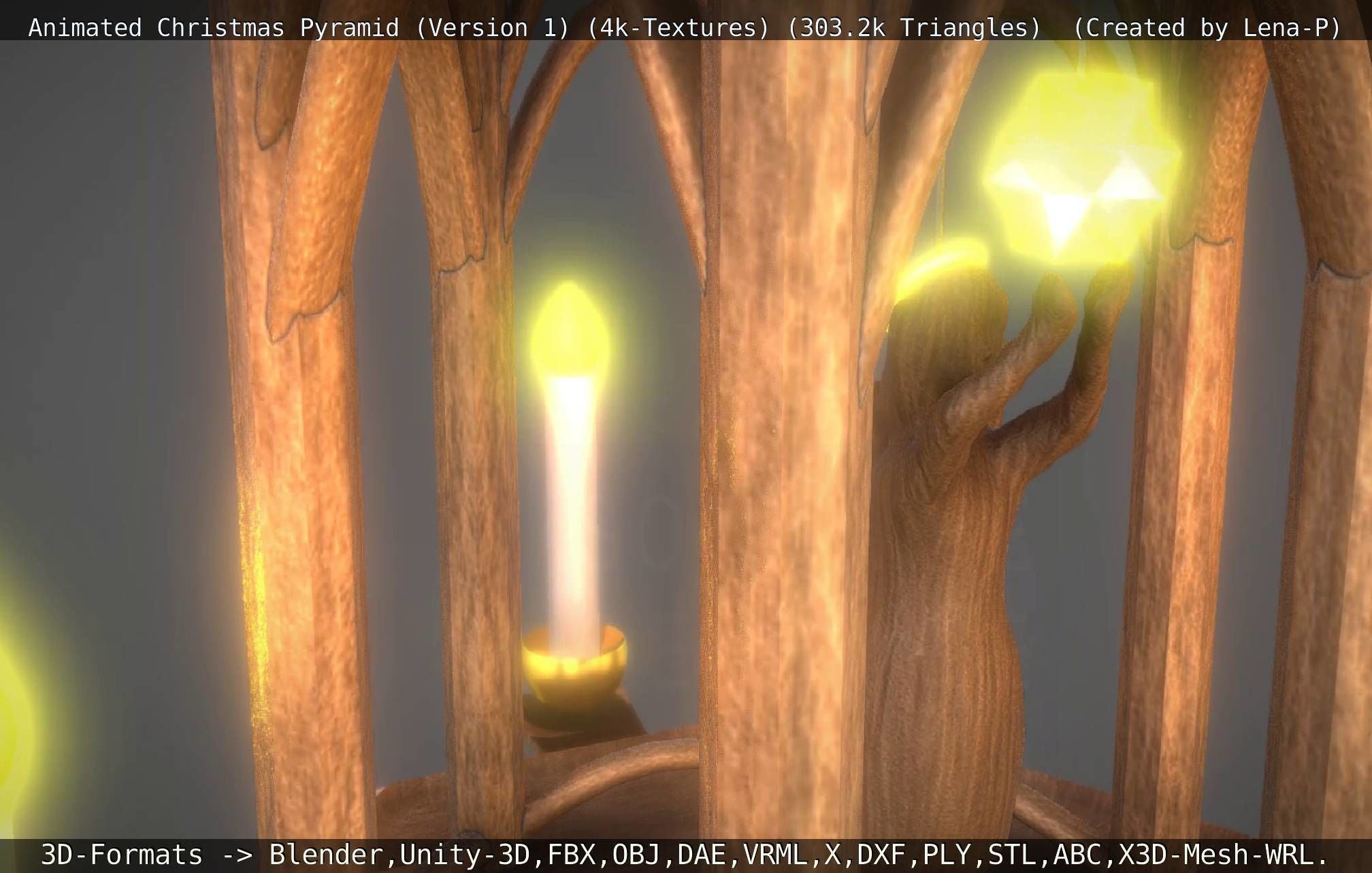 Animated Christmas Pyramid Version 1 3D model_135