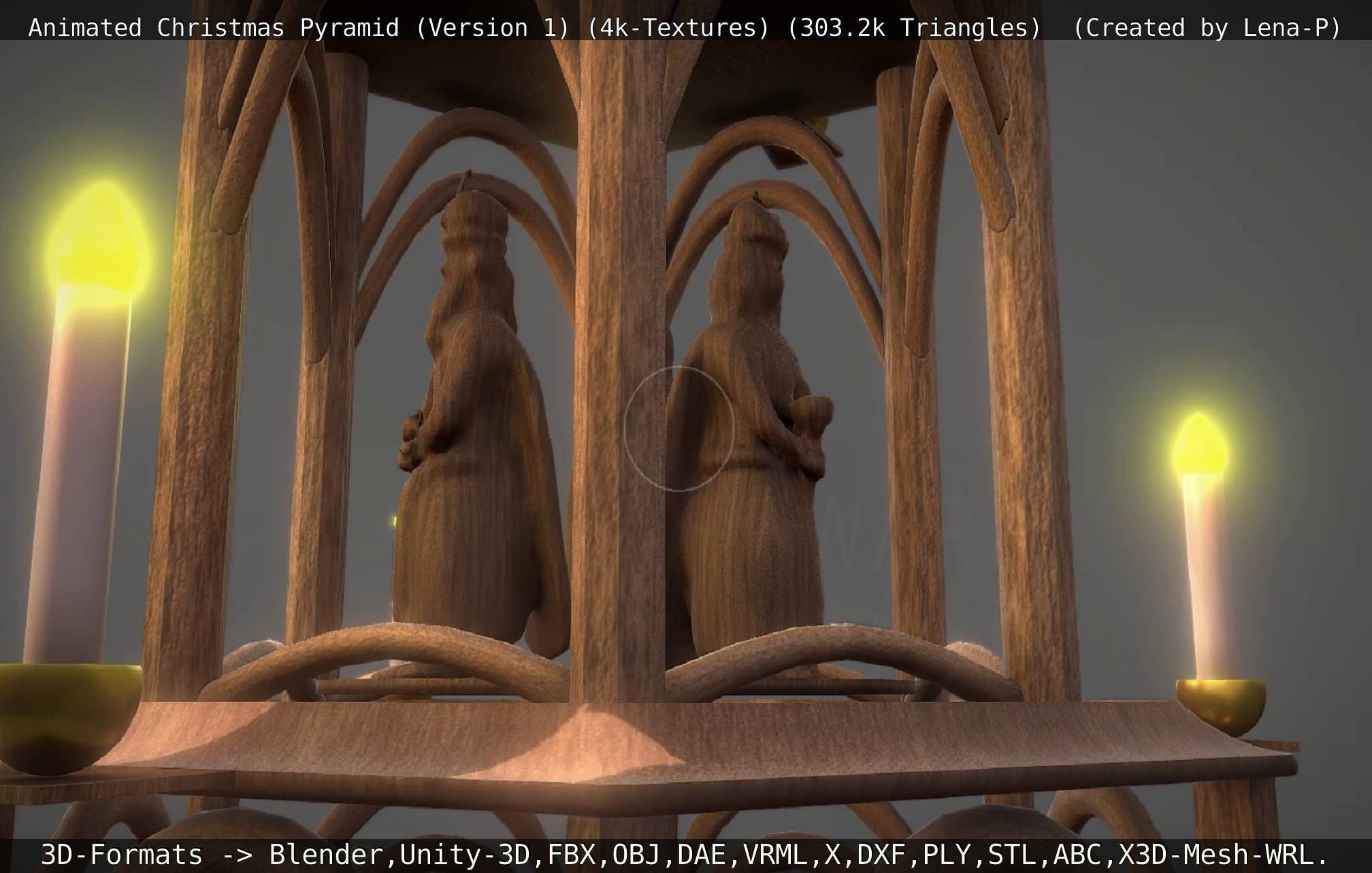 Animated Christmas Pyramid Version 1 3D model_59