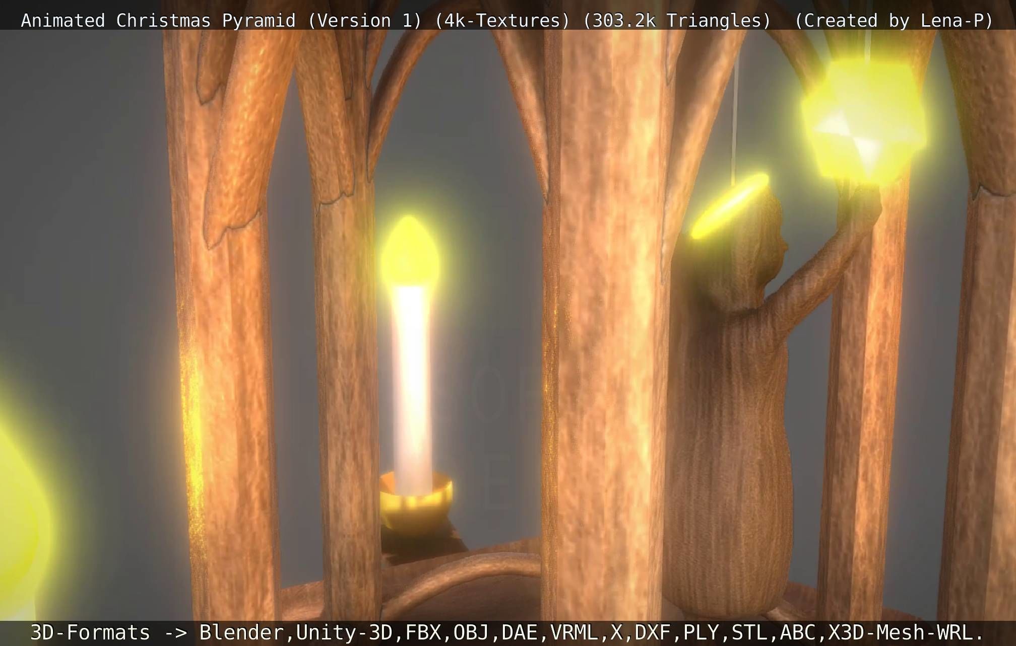 Animated Christmas Pyramid Version 1 3D model_107