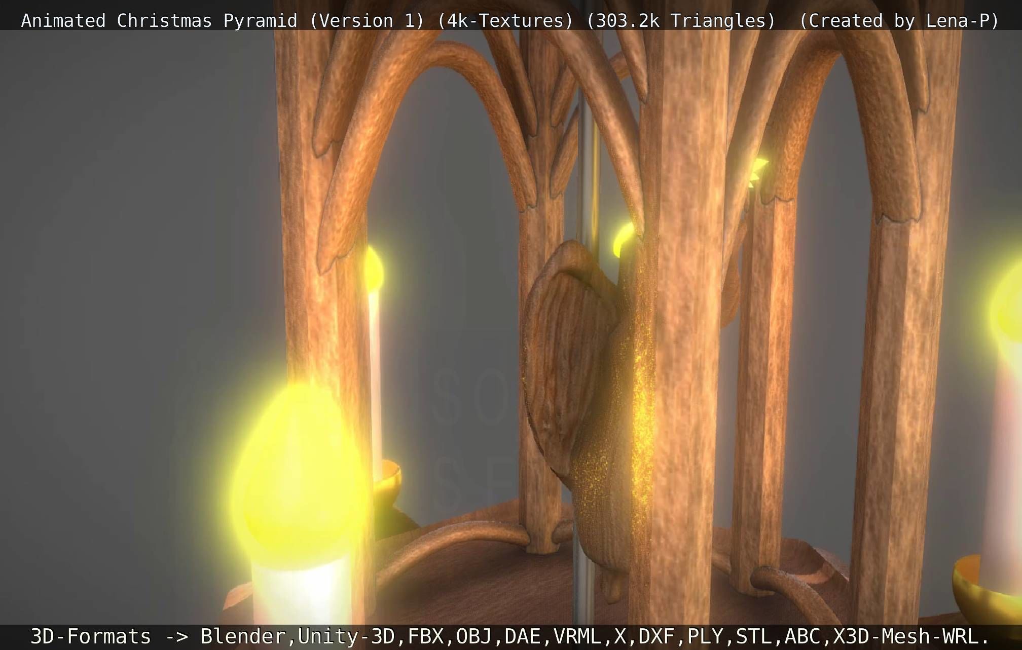 Animated Christmas Pyramid Version 1 3D model_102