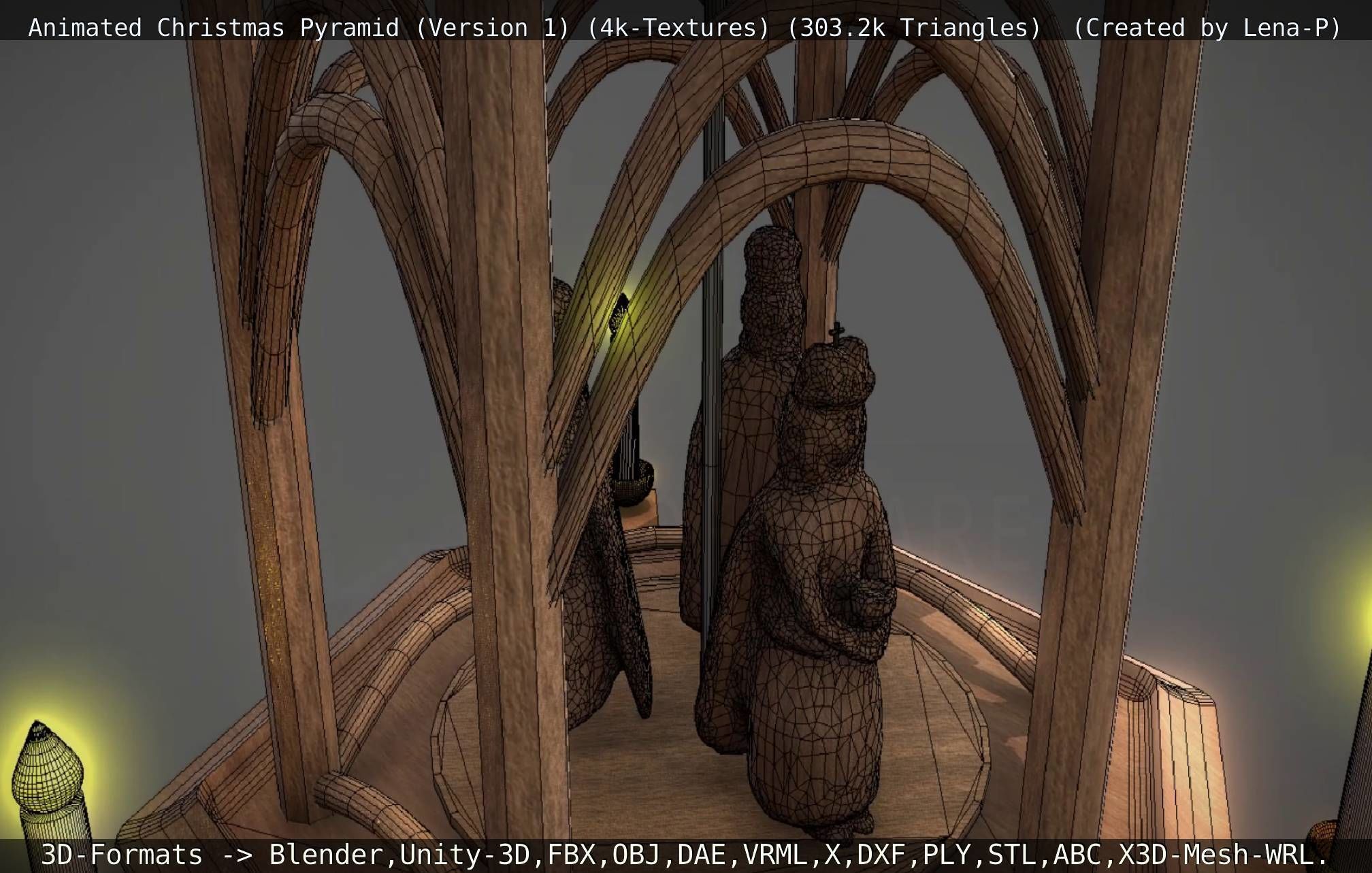 Animated Christmas Pyramid Version 1 3D model_70