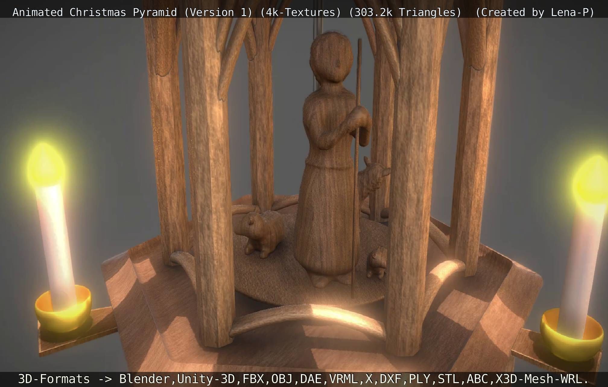 Animated Christmas Pyramid Version 1 3D model_68