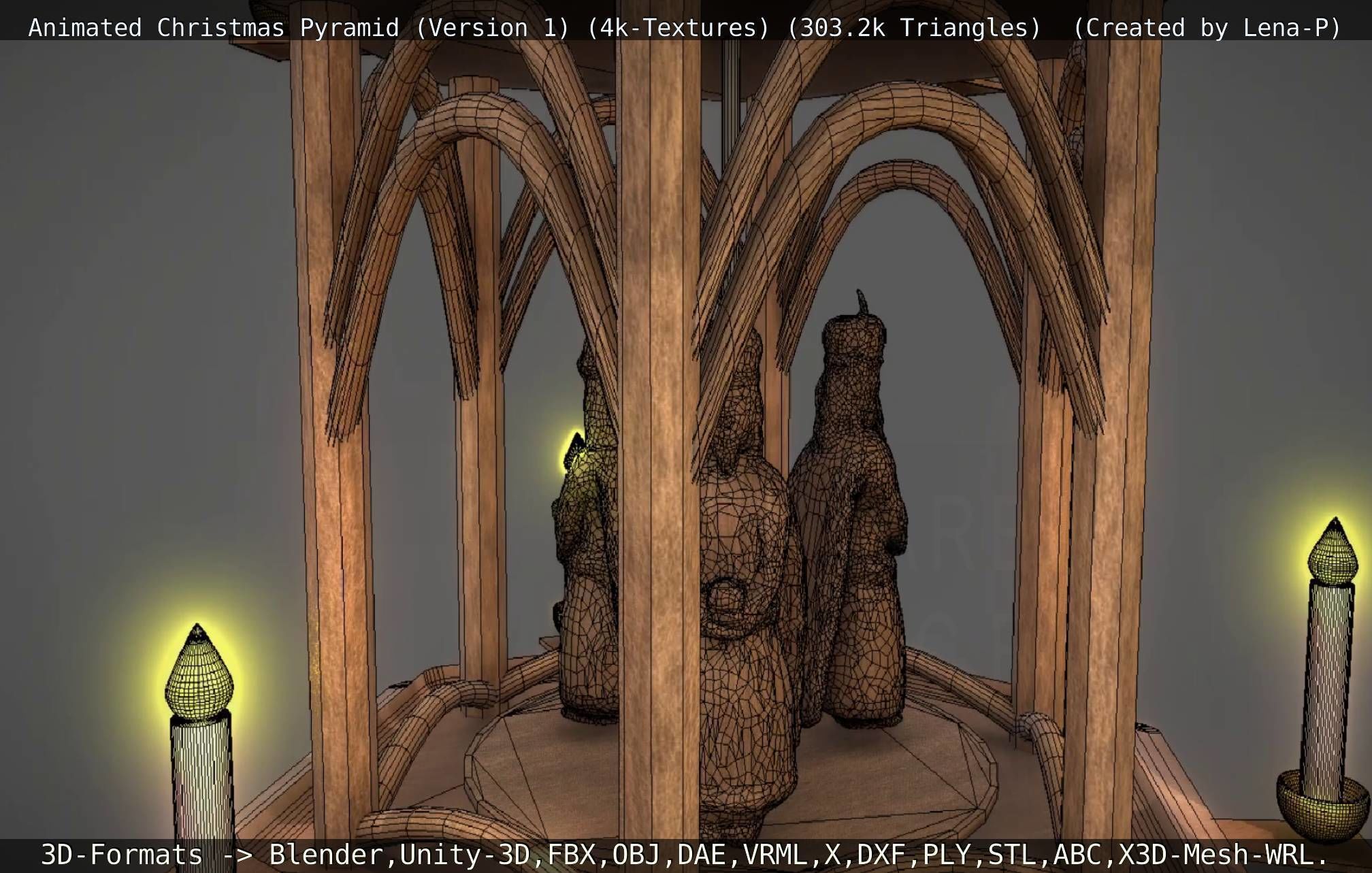 Animated Christmas Pyramid Version 1 3D model_63