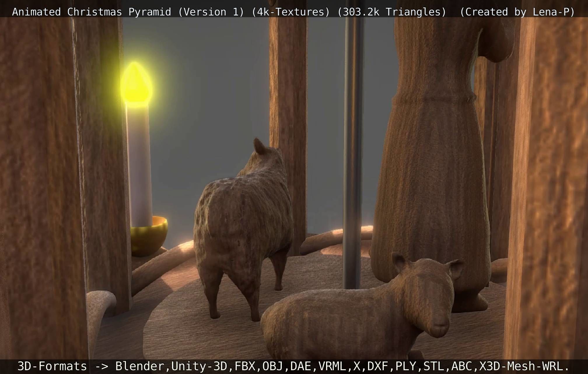 Animated Christmas Pyramid Version 1 3D model_28