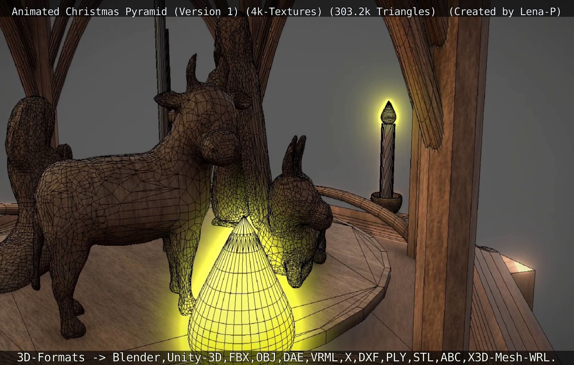 Animated Christmas Pyramid Version 1 3D model_133