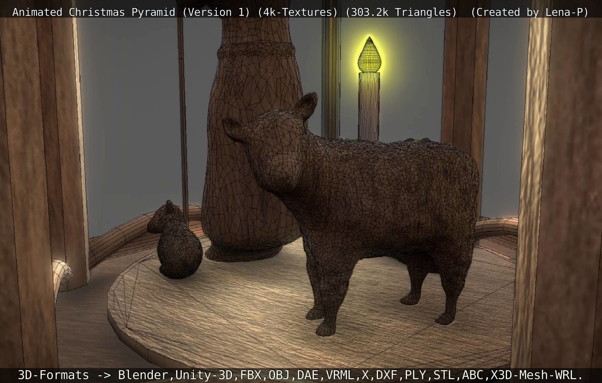 Animated Christmas Pyramid Version 1 3D model_72