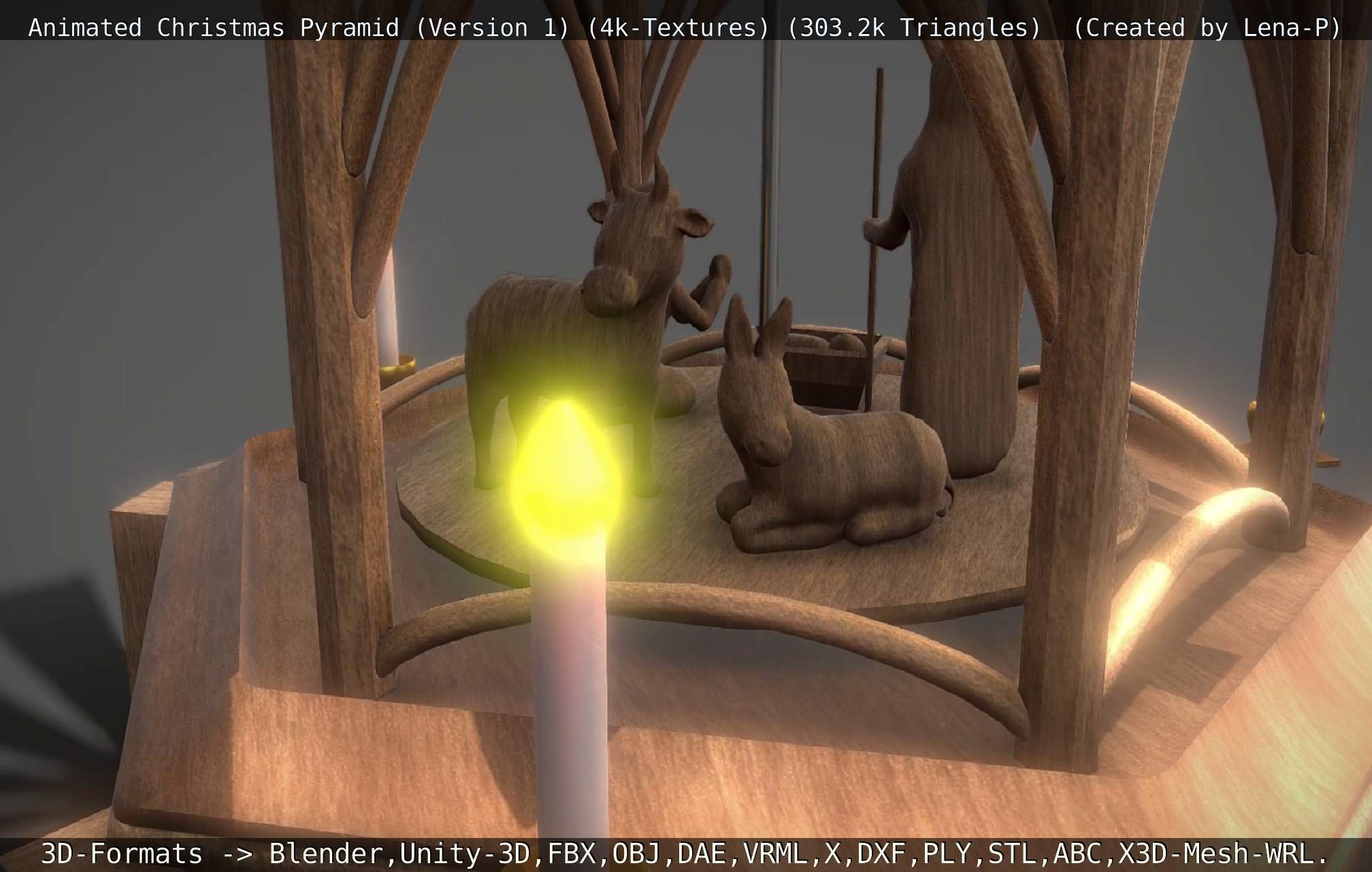 Animated Christmas Pyramid Version 1 3D model_40