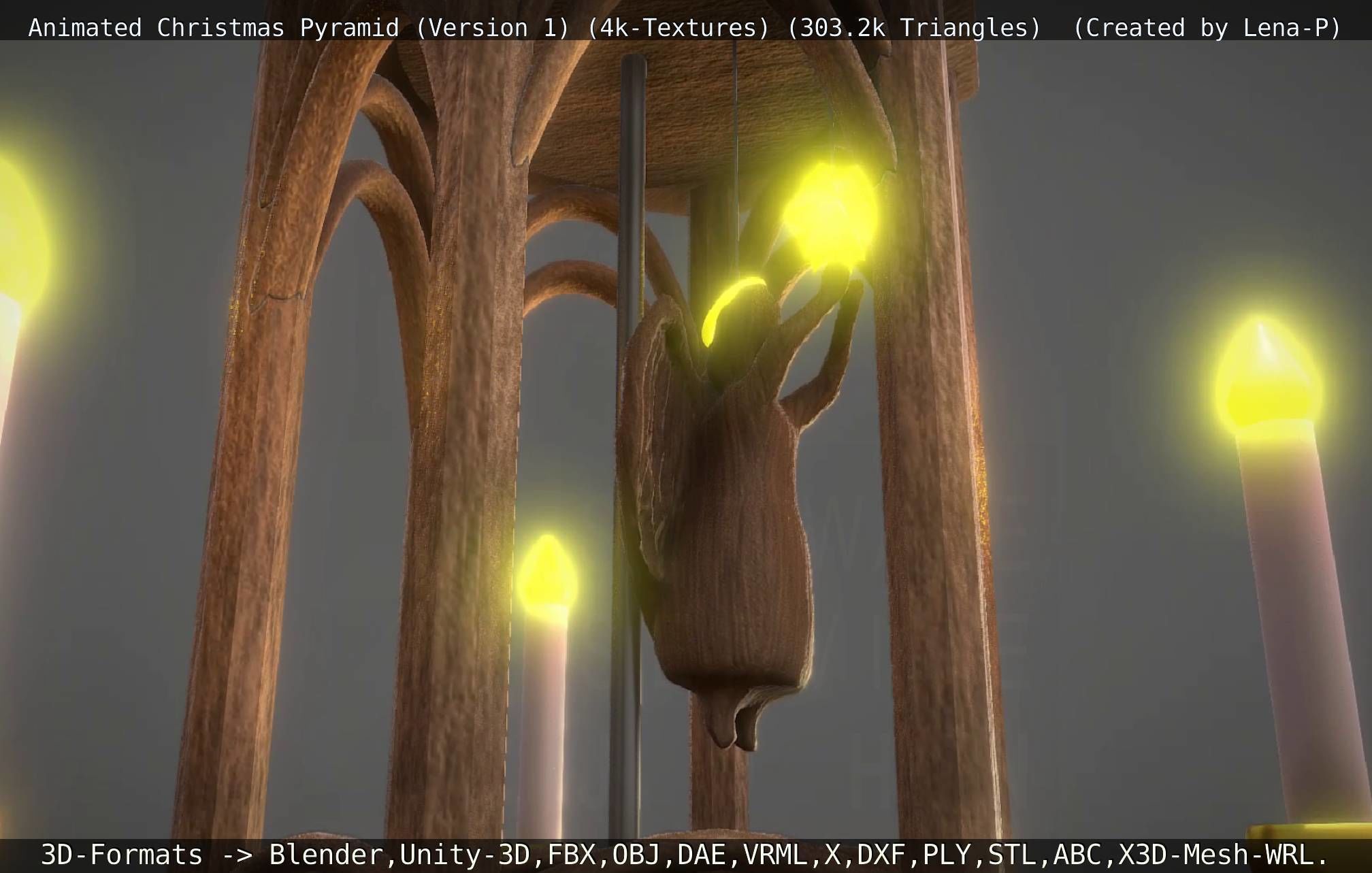 Animated Christmas Pyramid Version 1 3D model_83