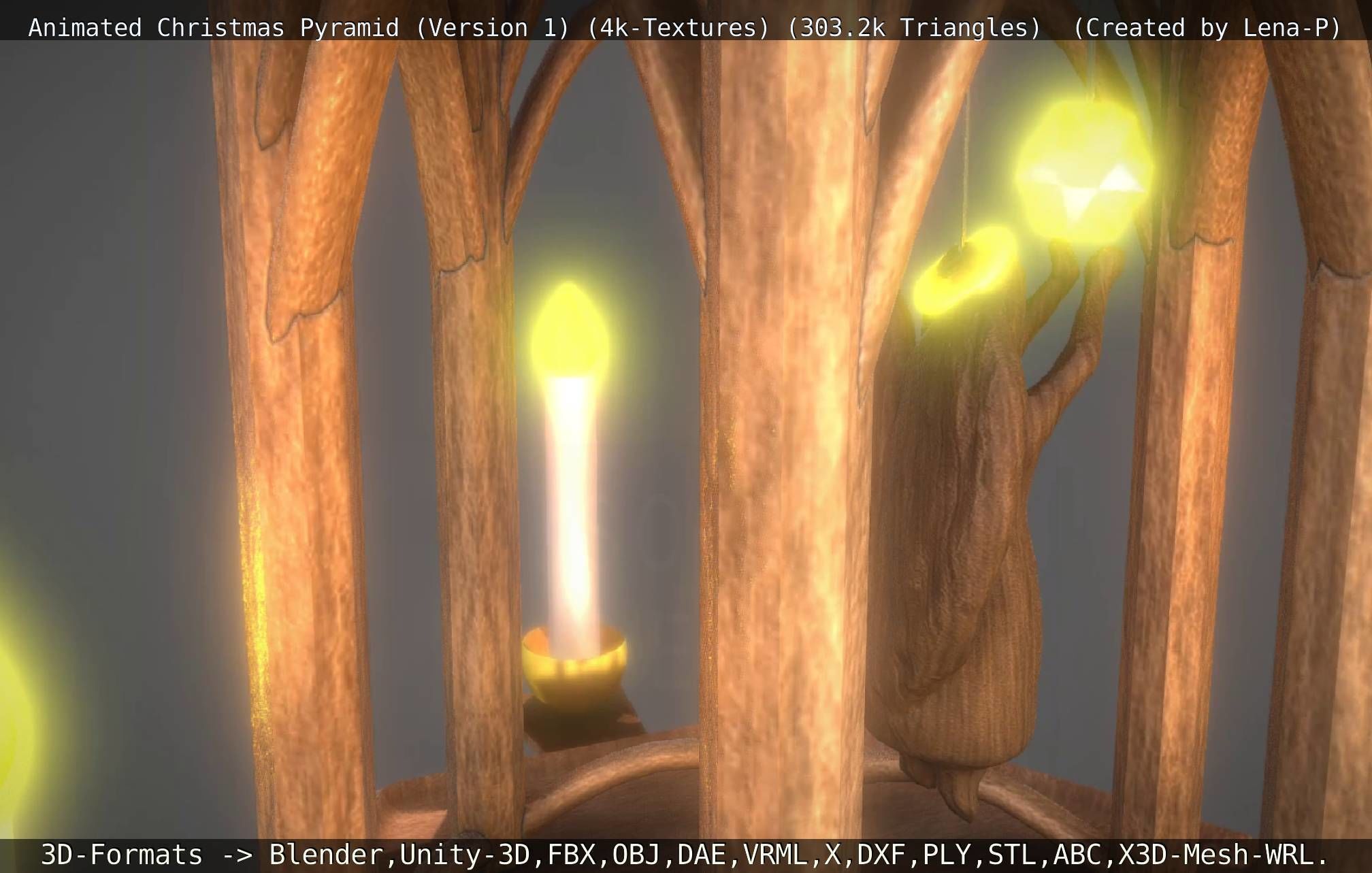 Animated Christmas Pyramid Version 1 3D model_111