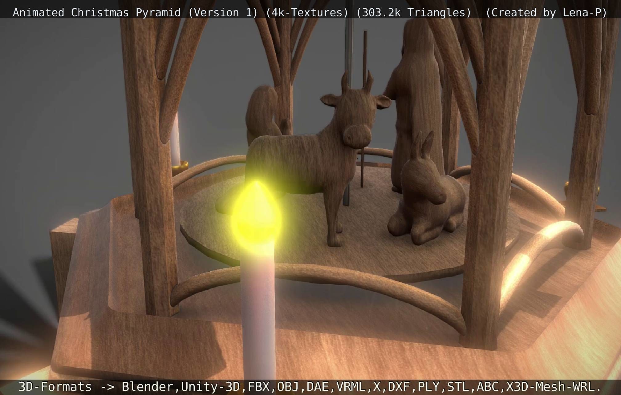 Animated Christmas Pyramid Version 1 3D model_39