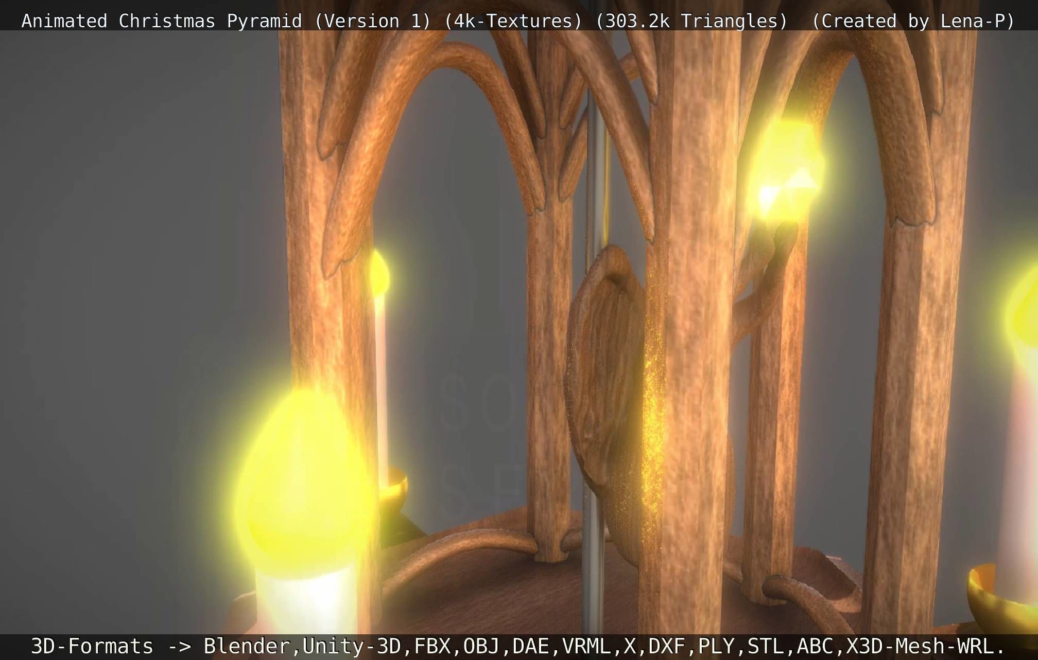 Animated Christmas Pyramid Version 1 3D model_103