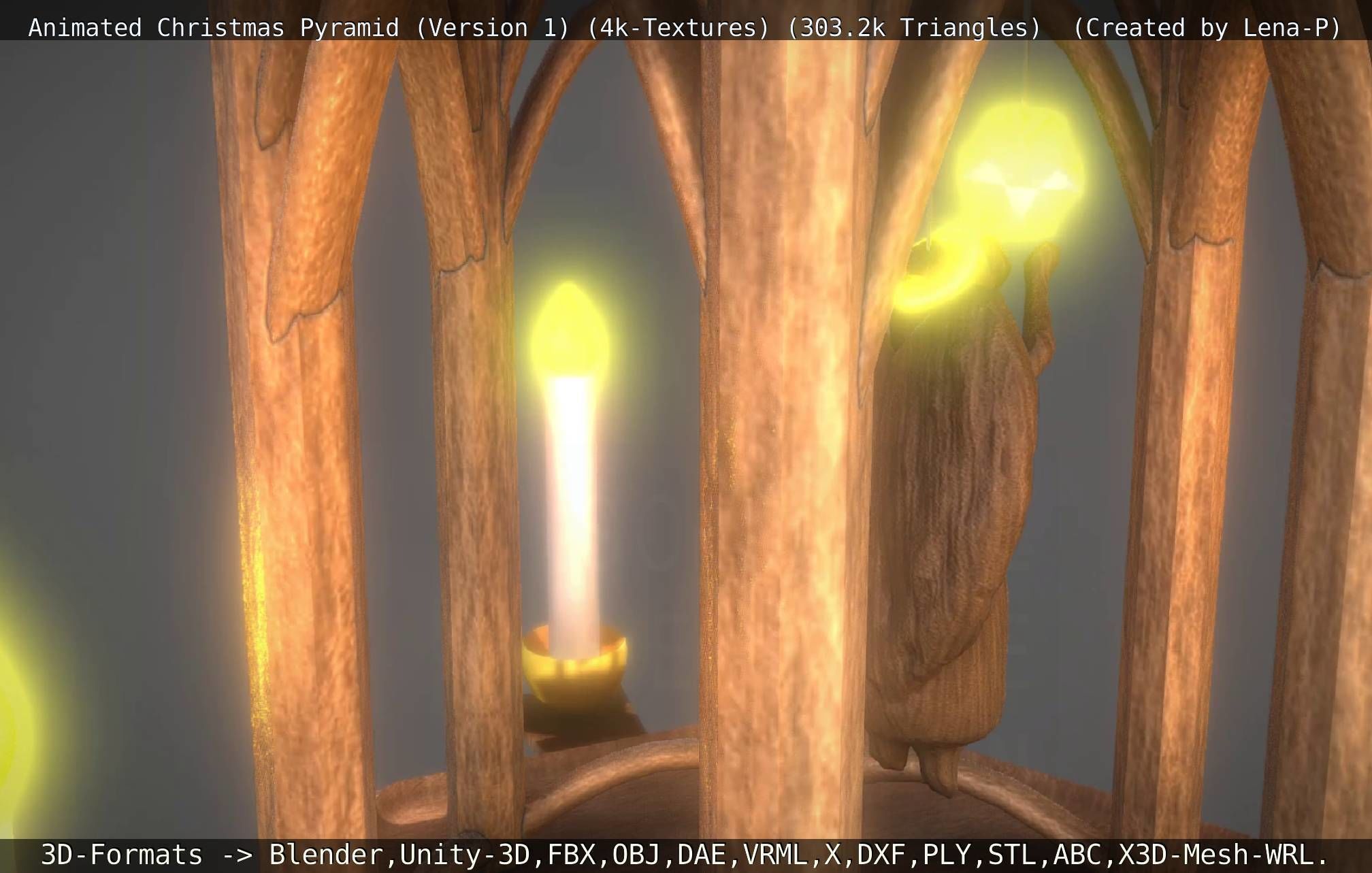 Animated Christmas Pyramid Version 1 3D model_112