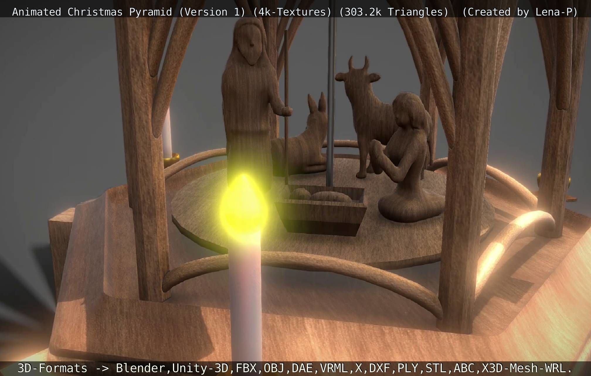 Animated Christmas Pyramid Version 1 3D model_22