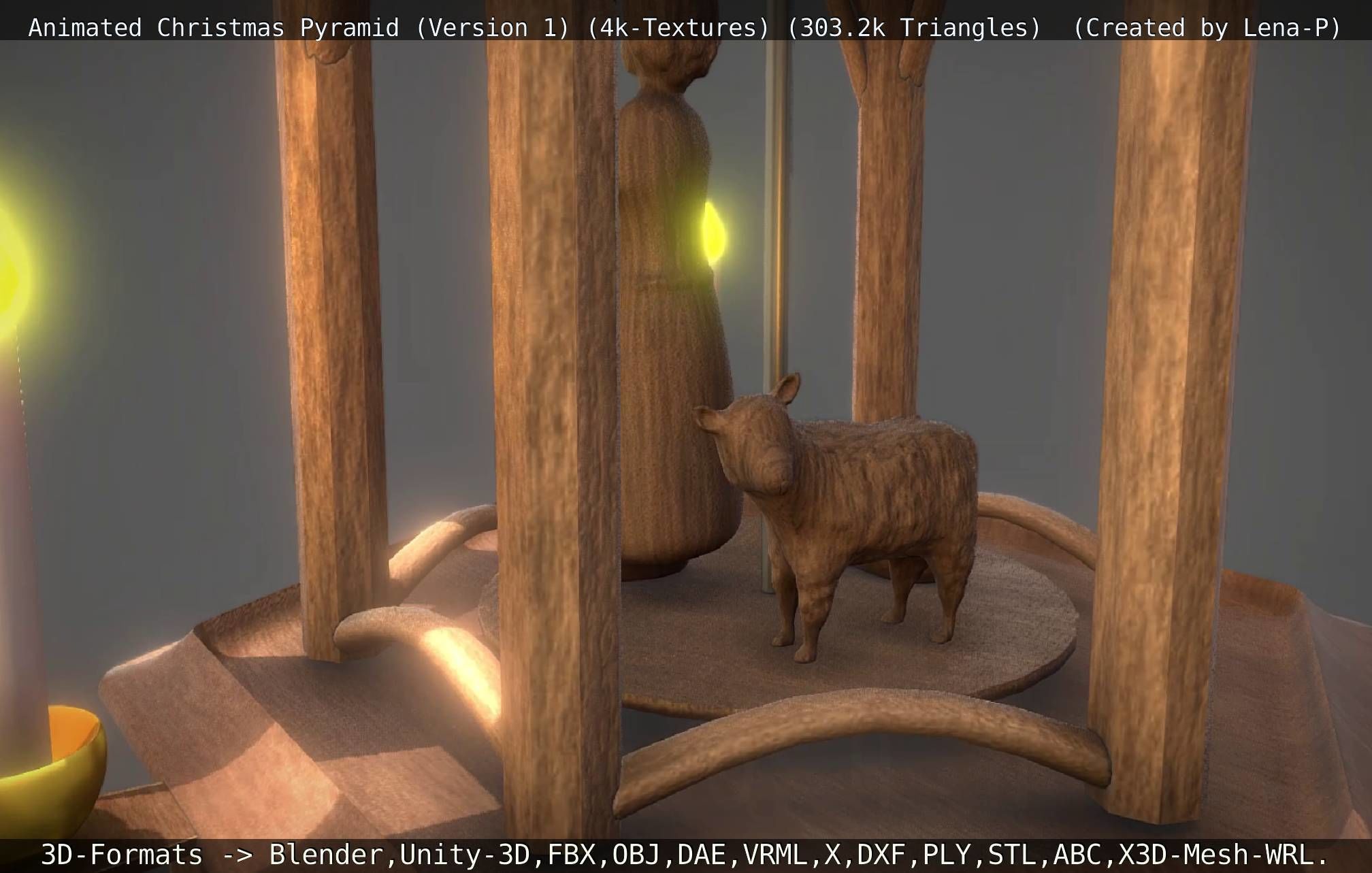 Animated Christmas Pyramid Version 1 3D model_82