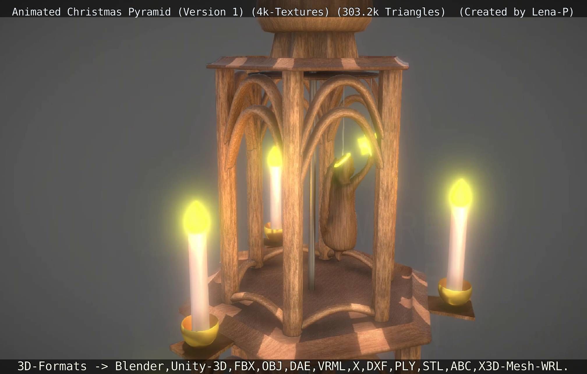 Animated Christmas Pyramid Version 1 3D model_26