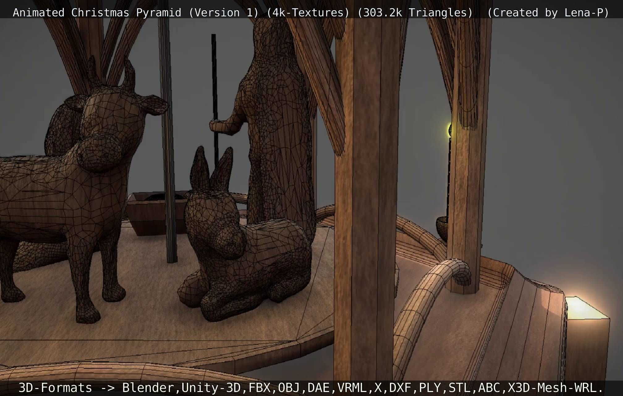 Animated Christmas Pyramid Version 1 3D model_27