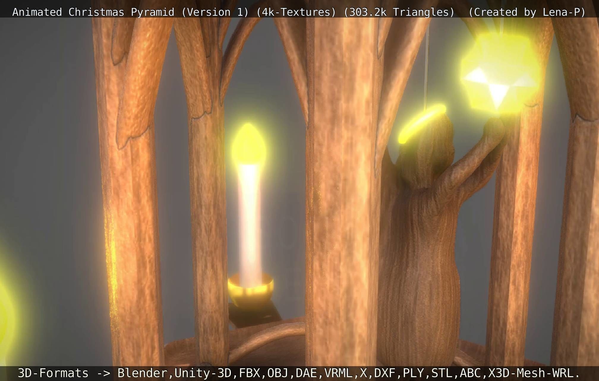 Animated Christmas Pyramid Version 1 3D model_136