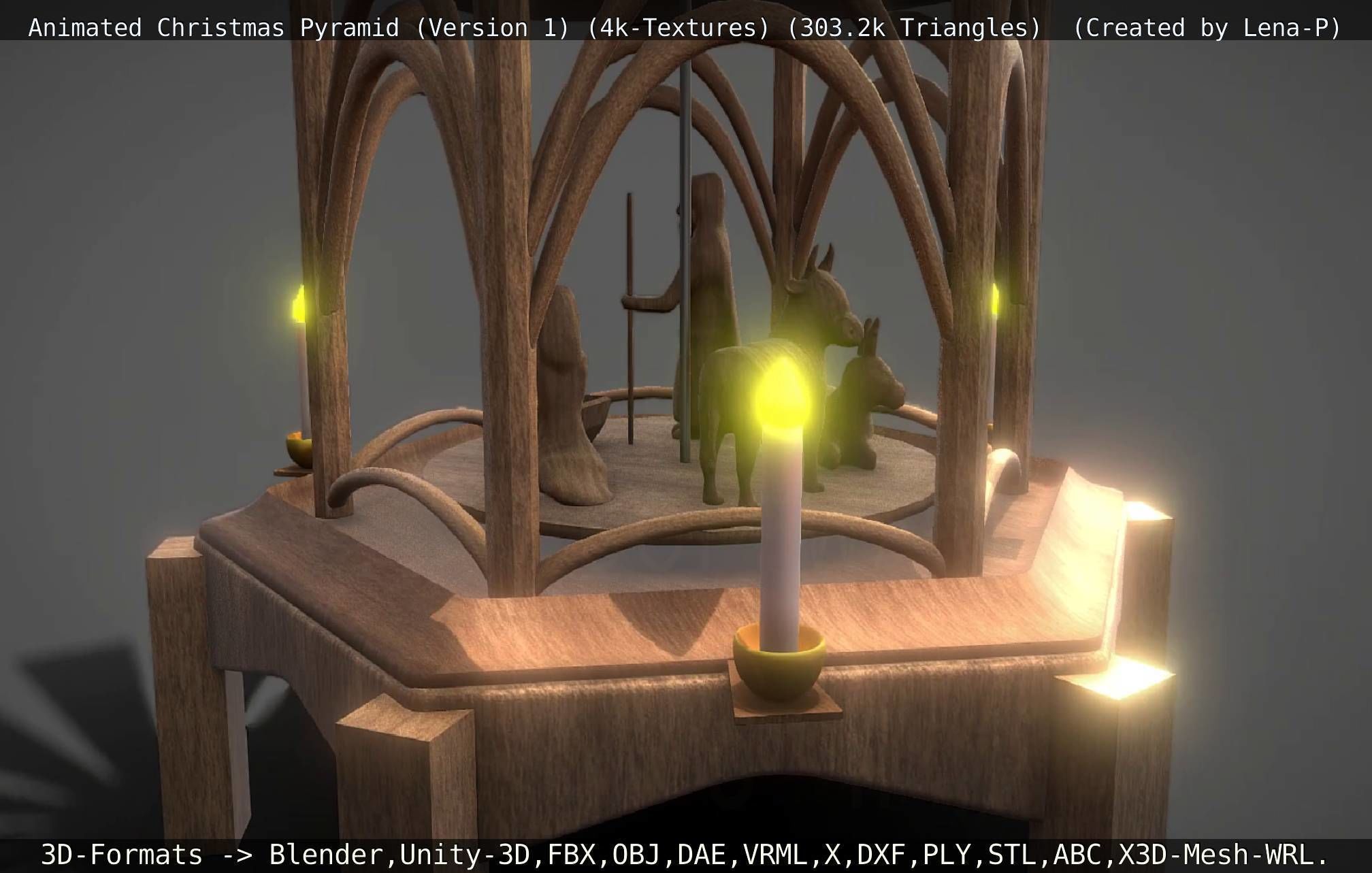 Animated Christmas Pyramid Version 1 3D model_41