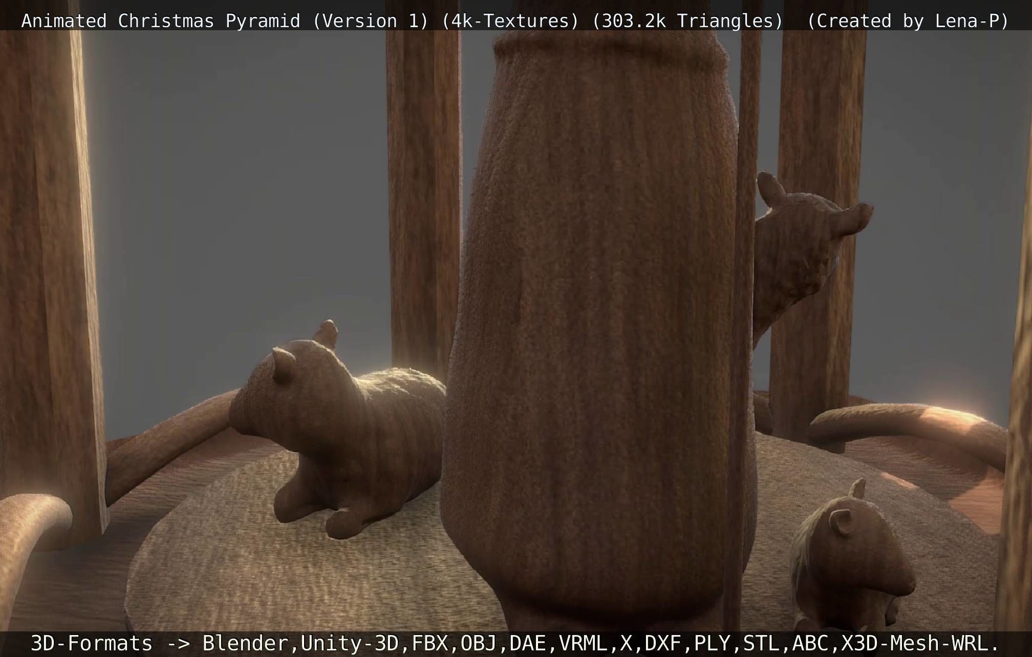 Animated Christmas Pyramid Version 1 3D model_77