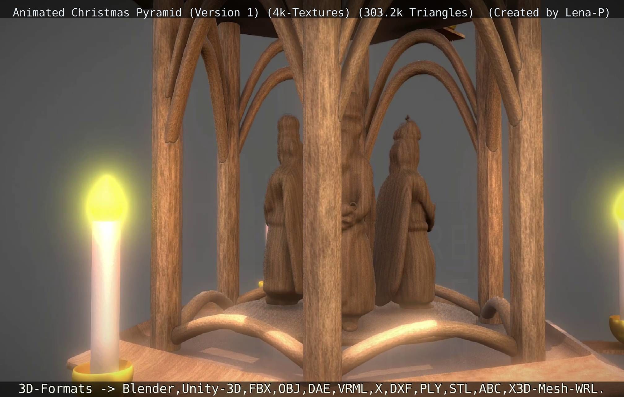 Animated Christmas Pyramid Version 1 3D model_47