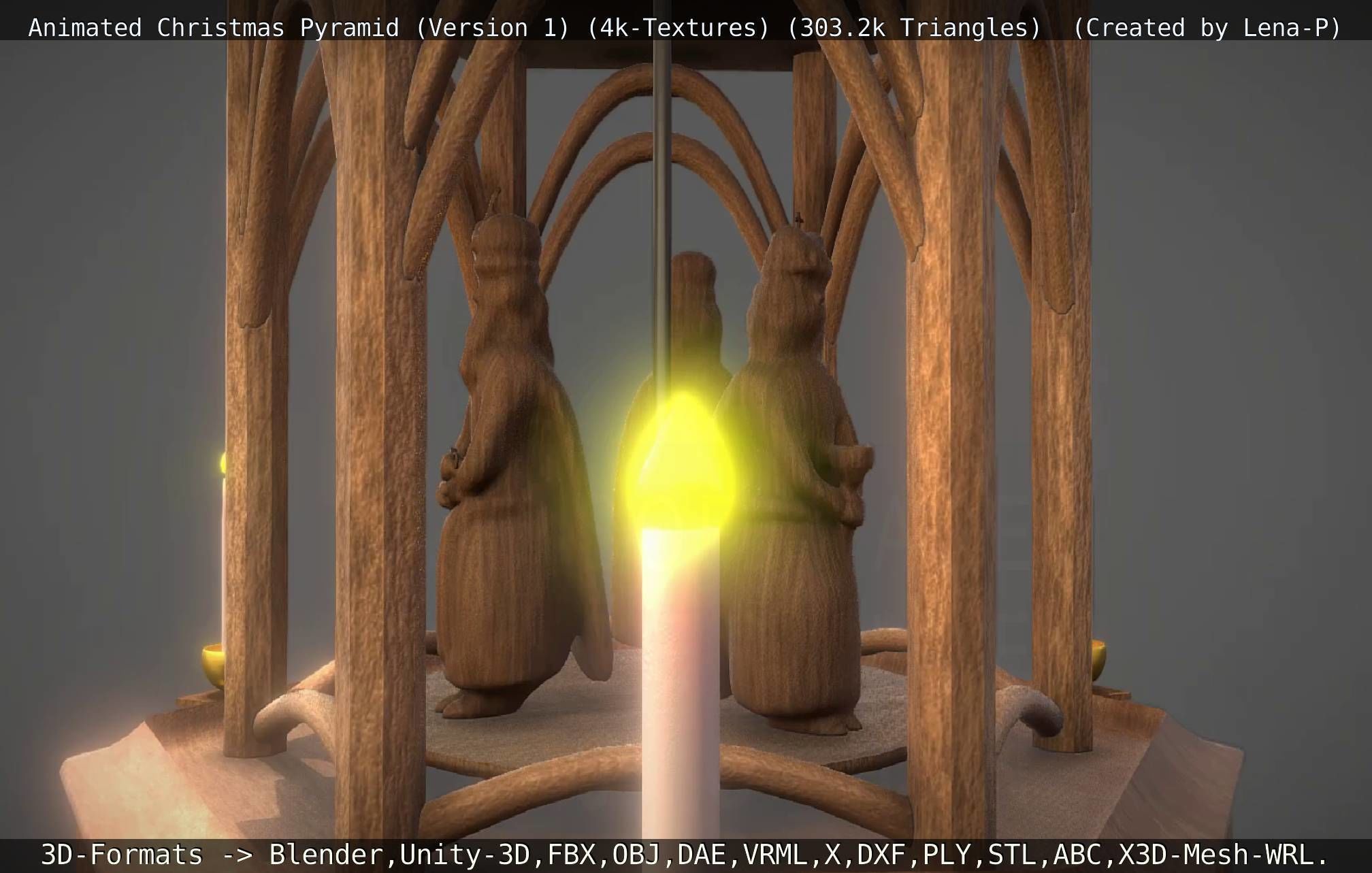 Animated Christmas Pyramid Version 1 3D model_53