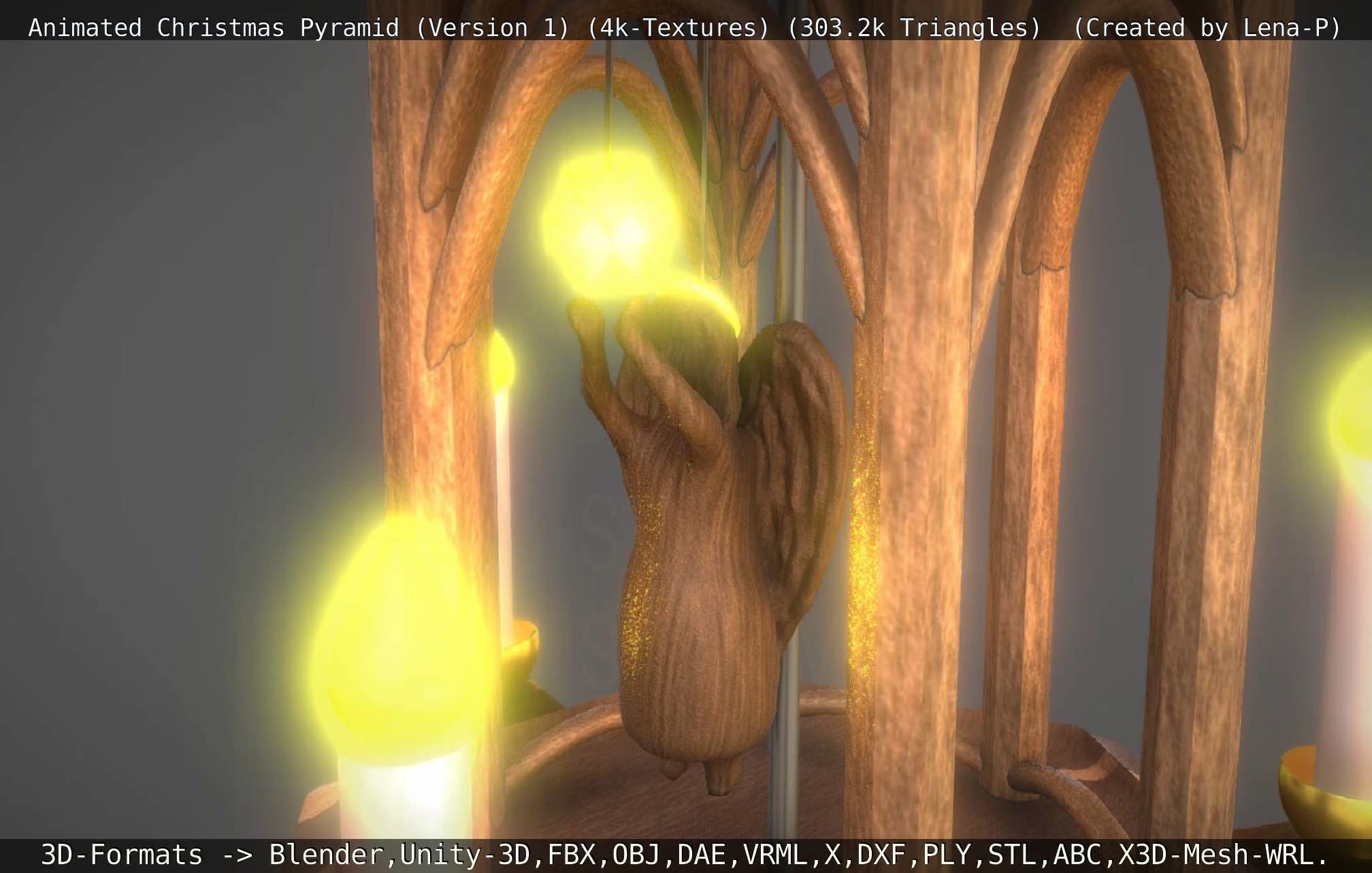 Animated Christmas Pyramid Version 1 3D model_96