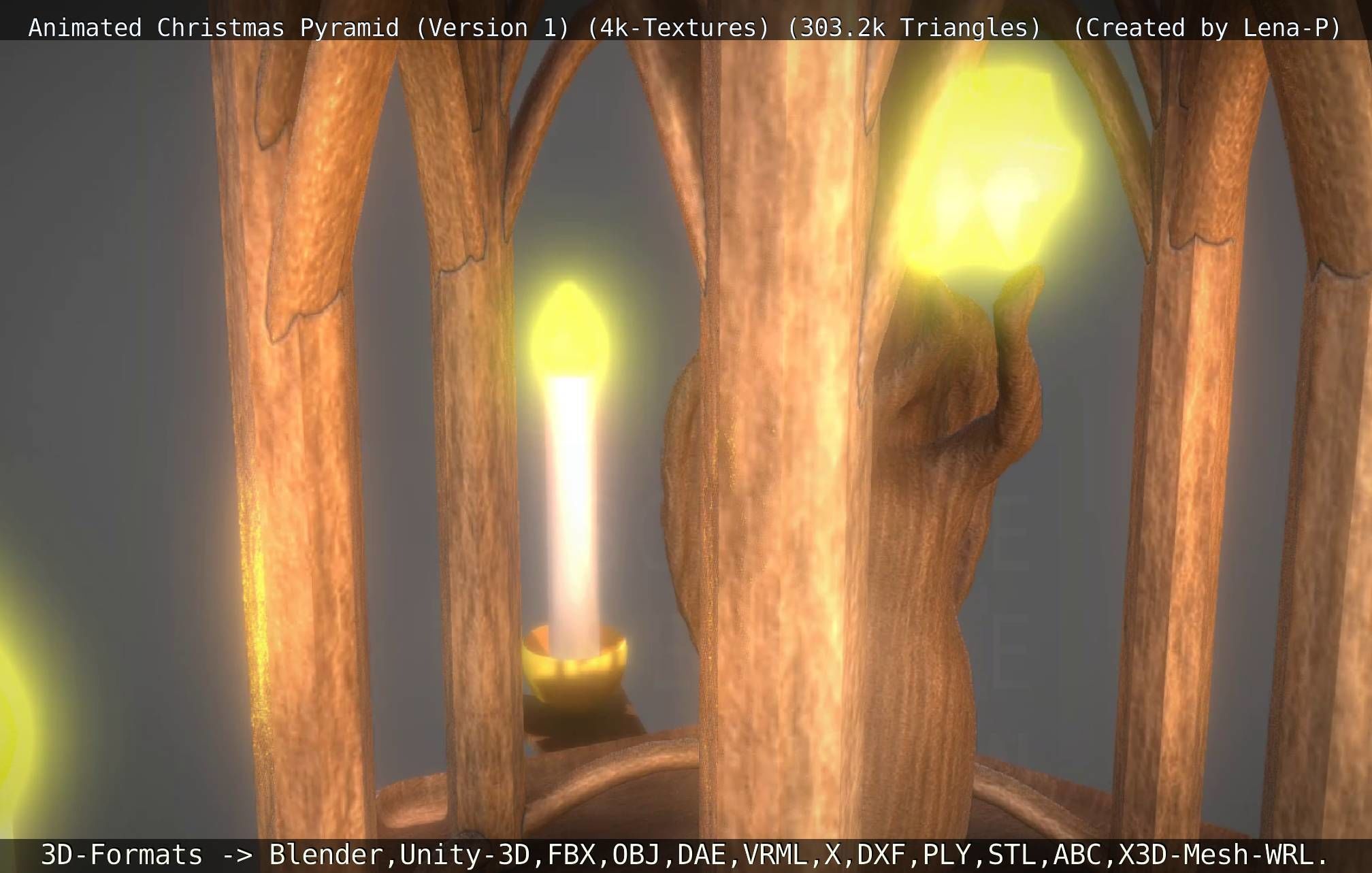 Animated Christmas Pyramid Version 1 3D model_134