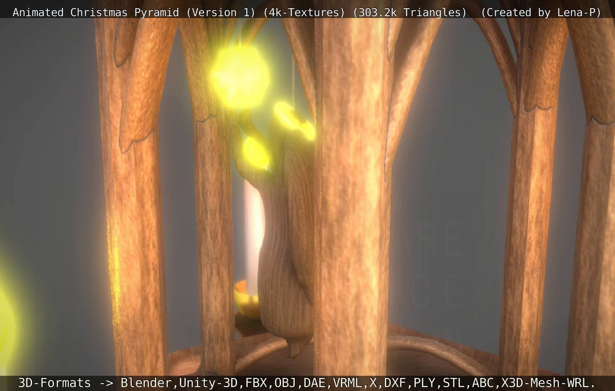 Animated Christmas Pyramid Version 1 3D model_118