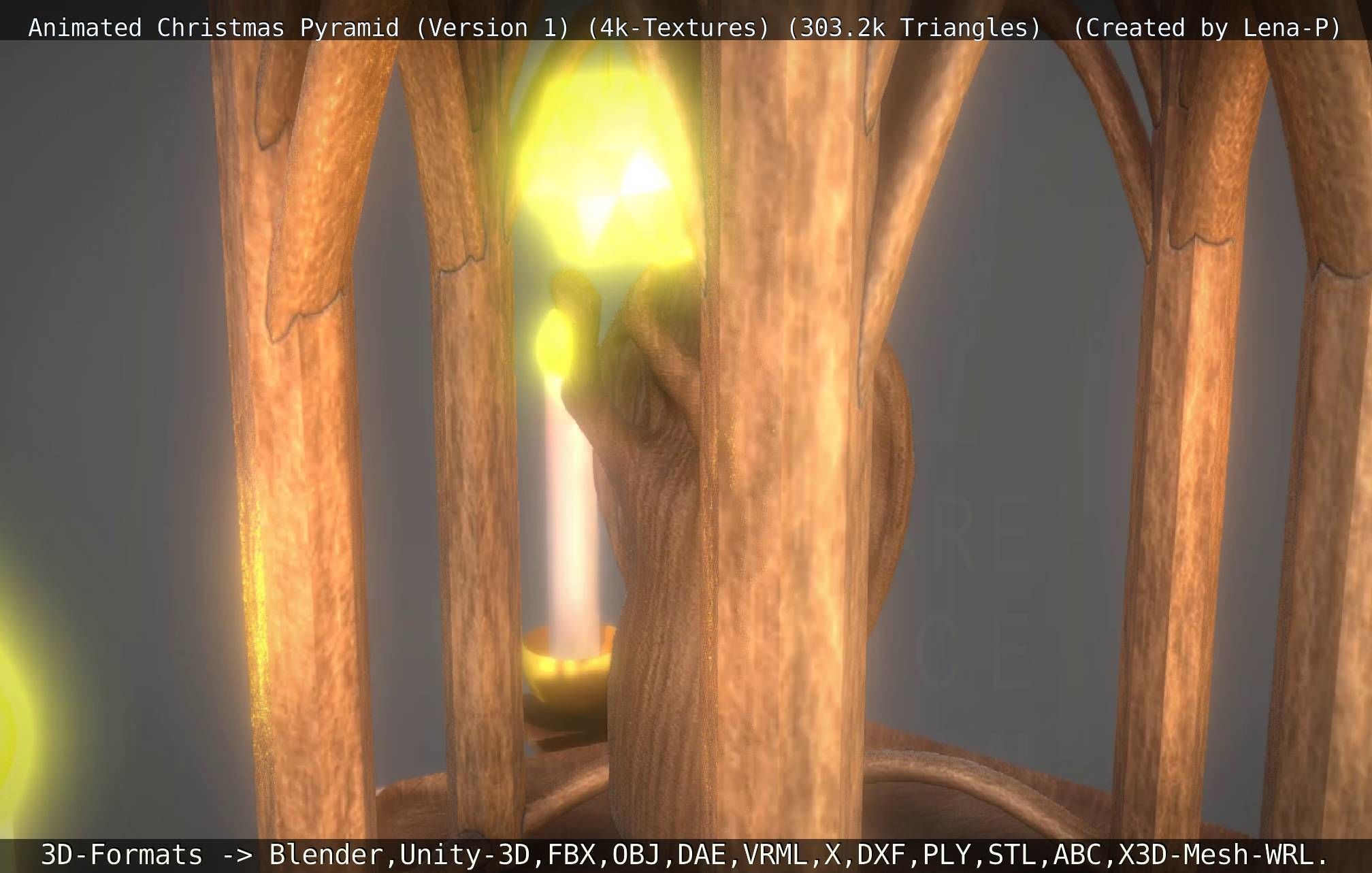 Animated Christmas Pyramid Version 1 3D model_129