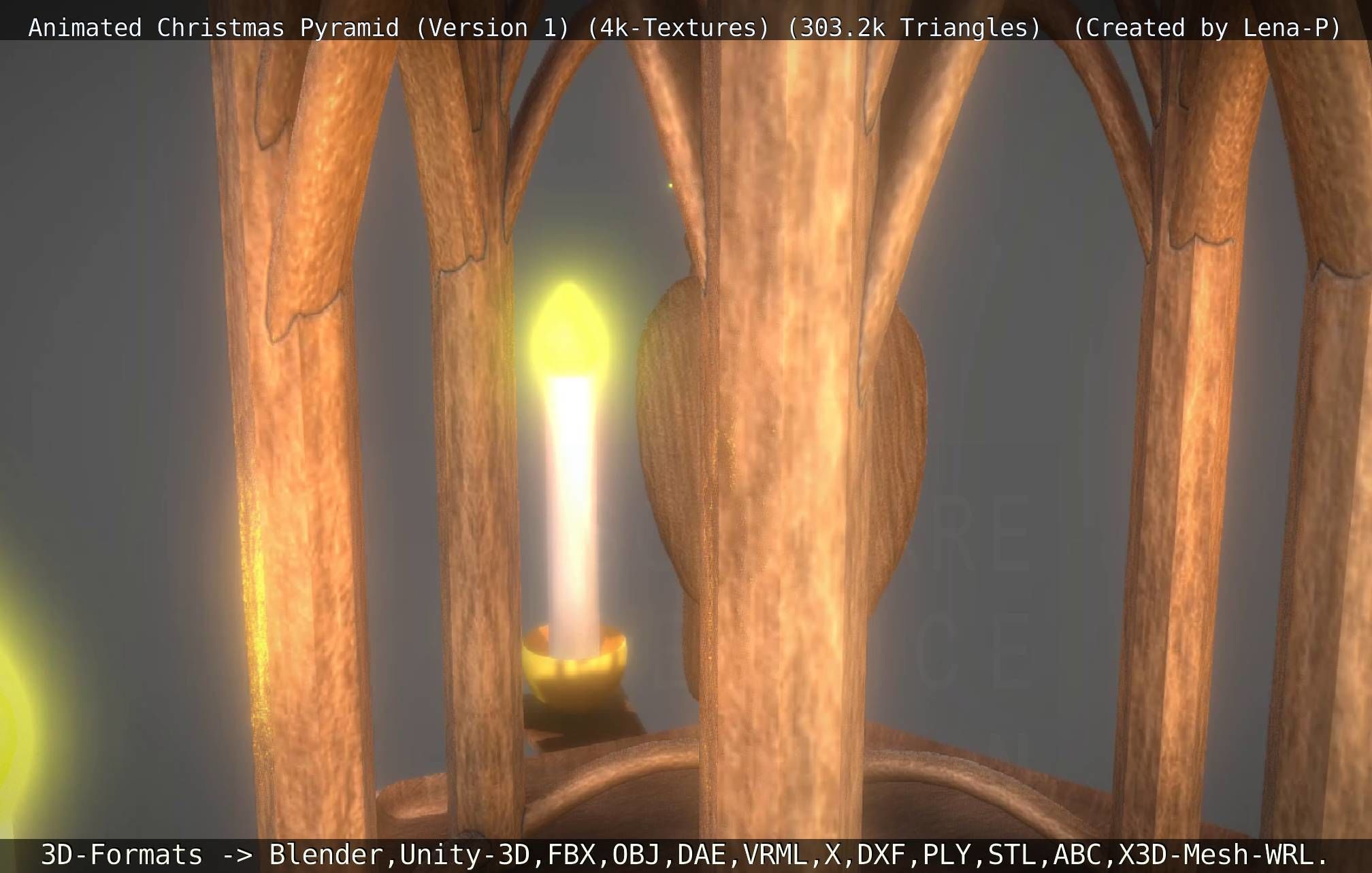 Animated Christmas Pyramid Version 1 3D model_117