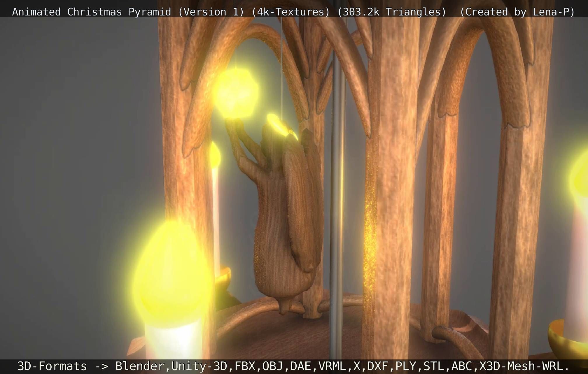 Animated Christmas Pyramid Version 1 3D model_89