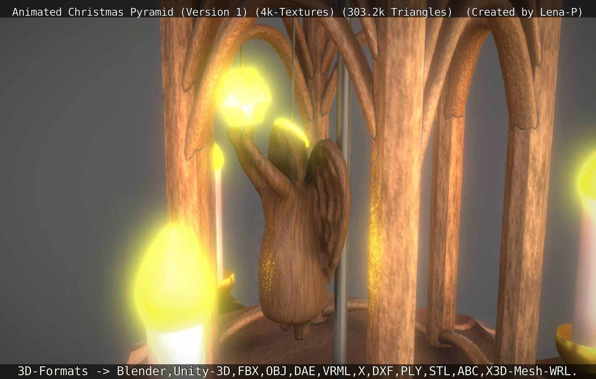 Animated Christmas Pyramid Version 1 3D model_94