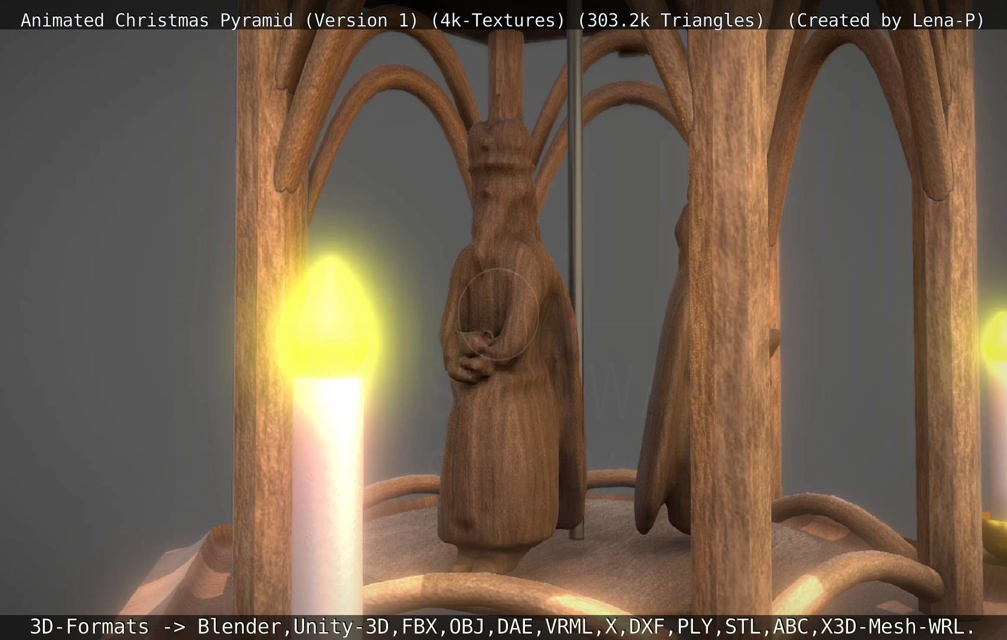 Animated Christmas Pyramid Version 1 3D model_52