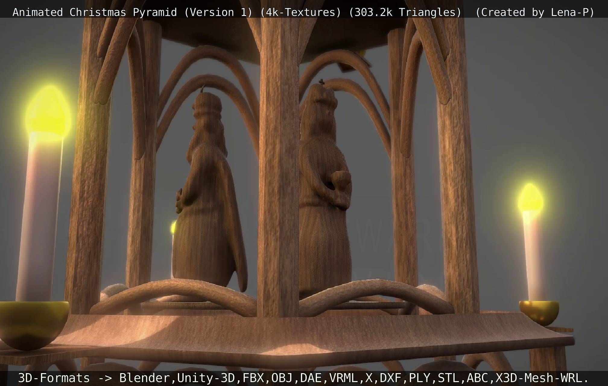 Animated Christmas Pyramid Version 1 3D model_58