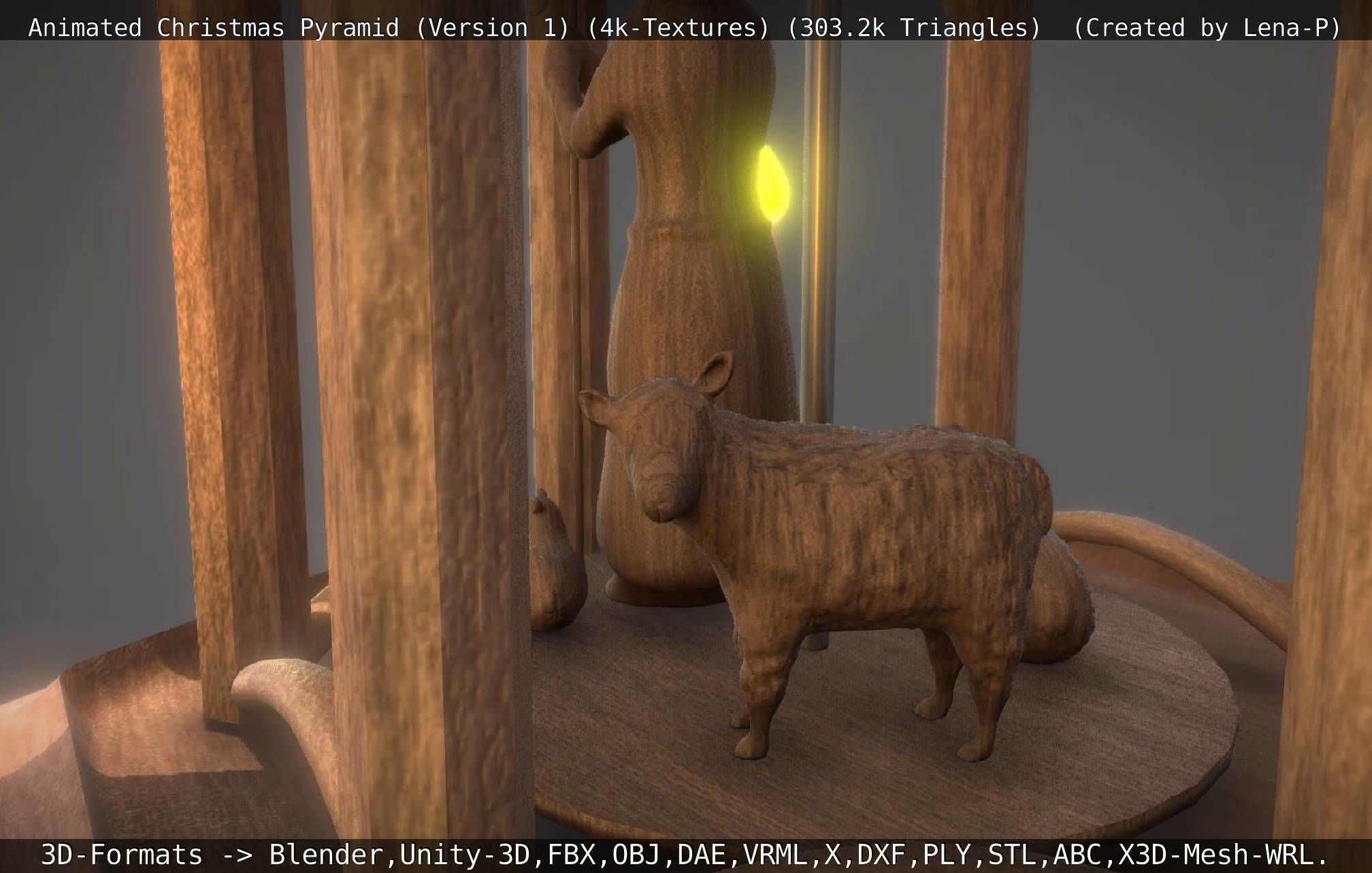 Animated Christmas Pyramid Version 1 3D model_24