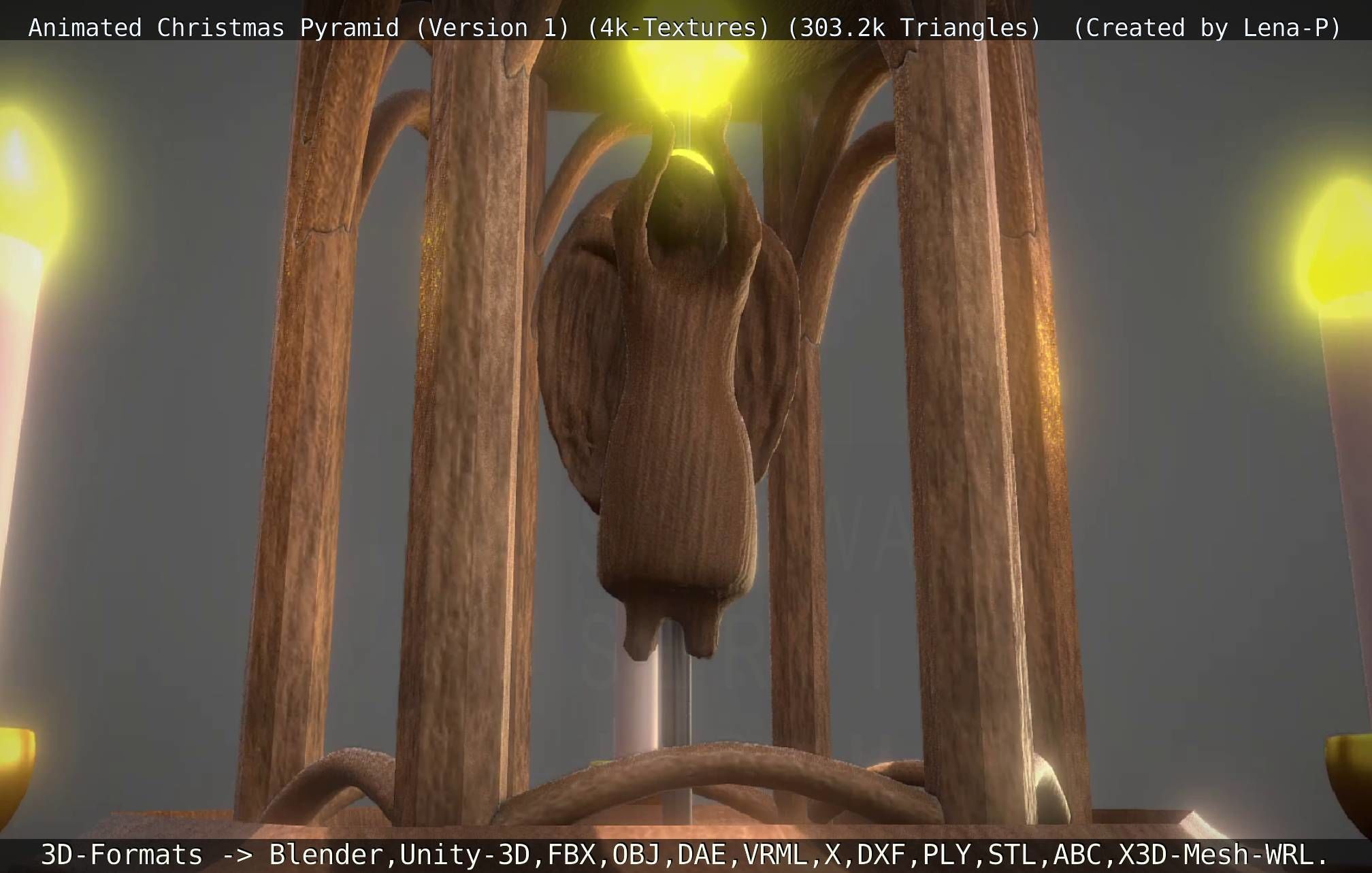 Animated Christmas Pyramid Version 1 3D model_79