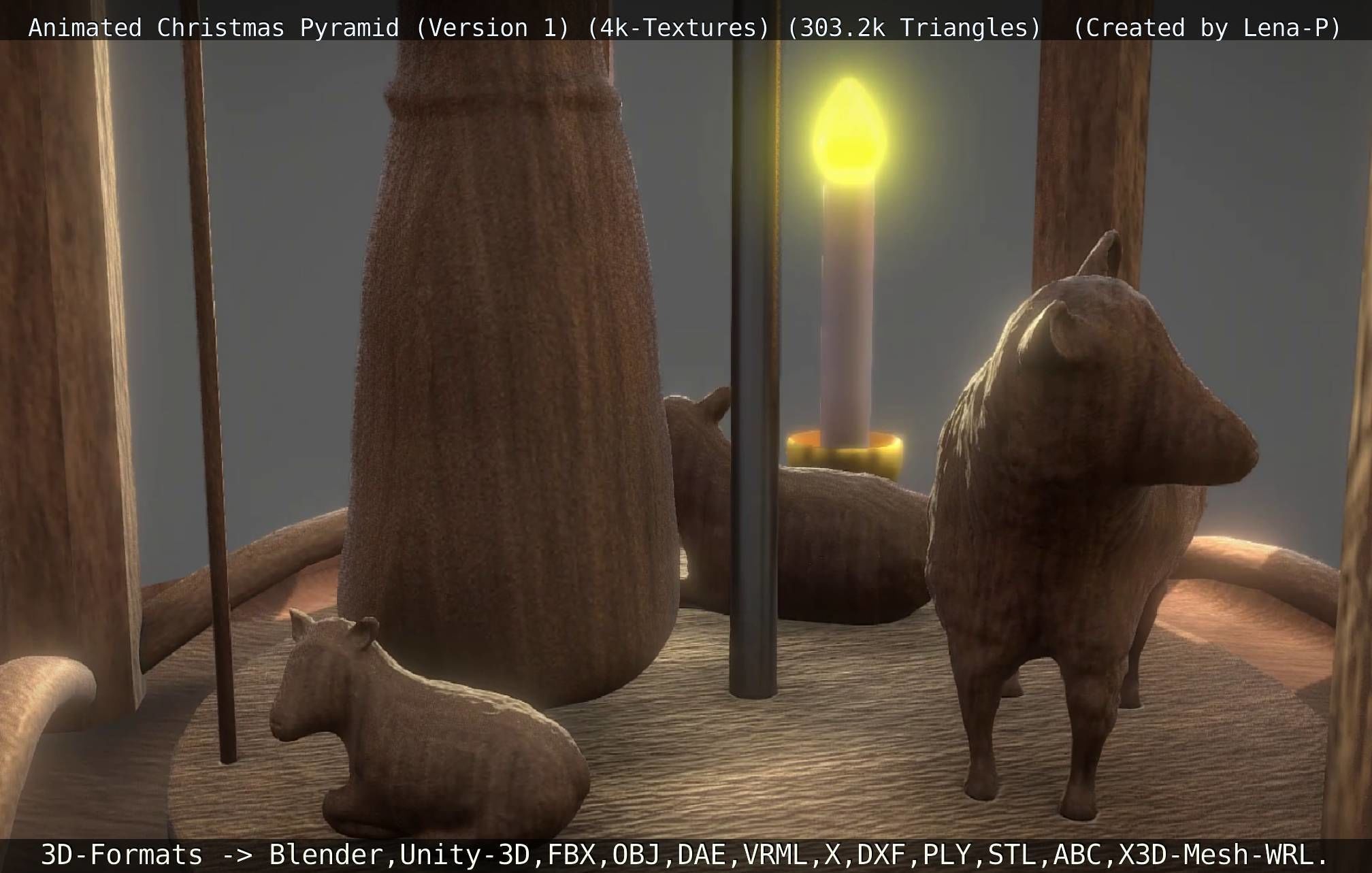 Animated Christmas Pyramid Version 1 3D model_74