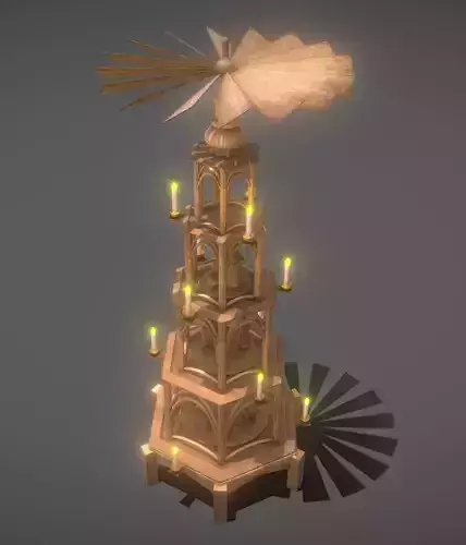 Animated Christmas Pyramid Version 1 3D model