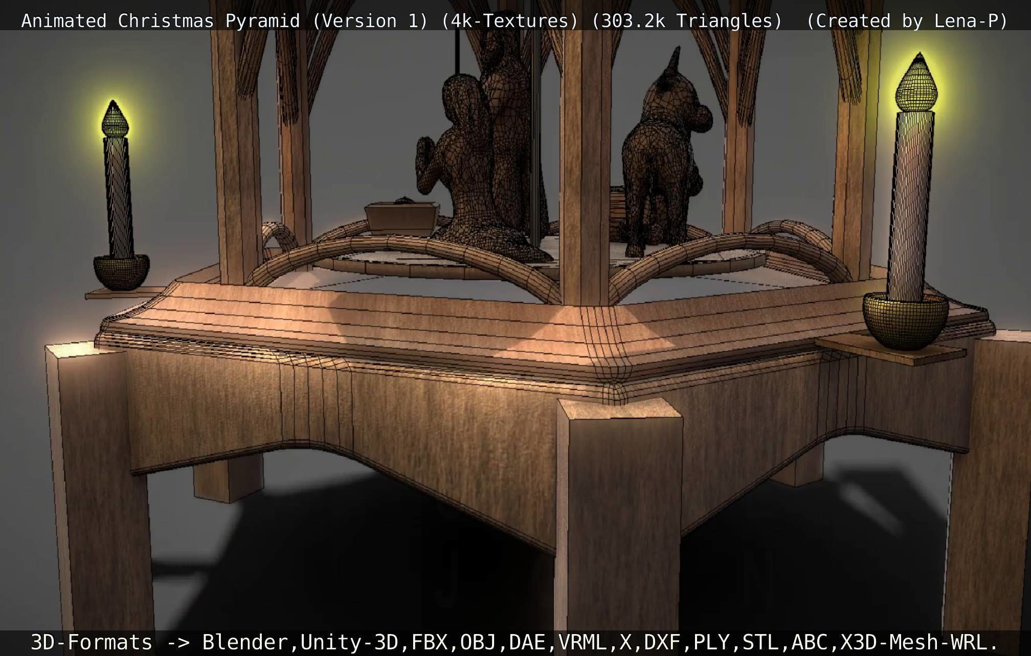 Animated Christmas Pyramid Version 1 3D model_138