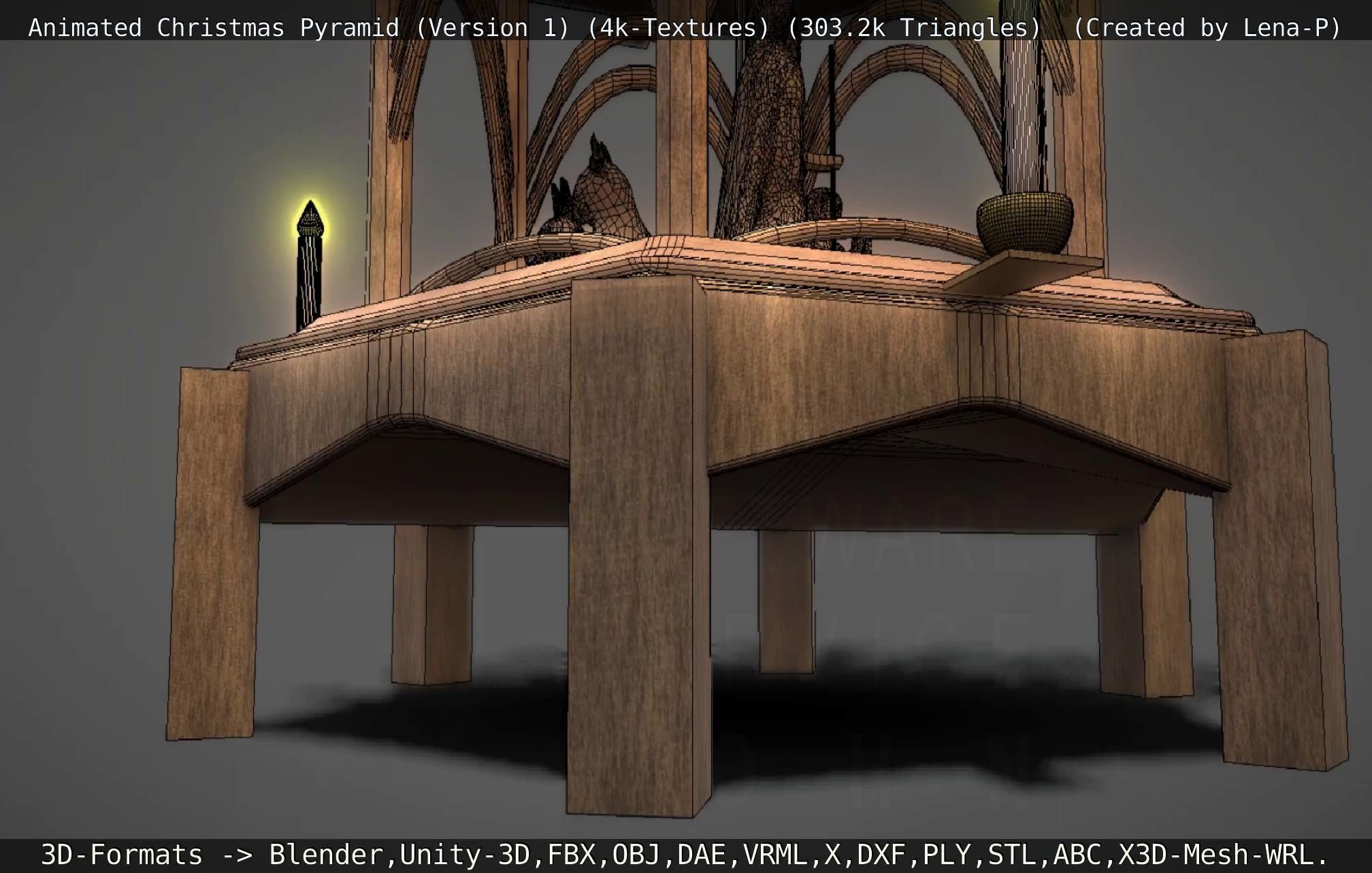 Animated Christmas Pyramid Version 1 3D model_62