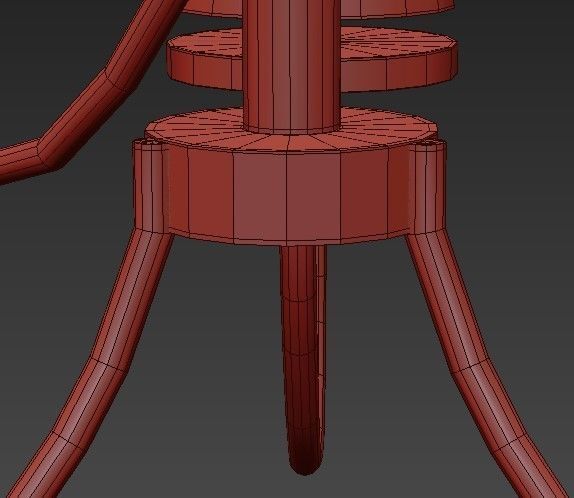 Marcel 6Lt Chandelier White 3D model_2