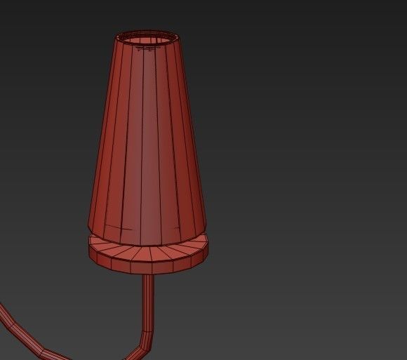 Marcel 6Lt Chandelier White 3D model_3