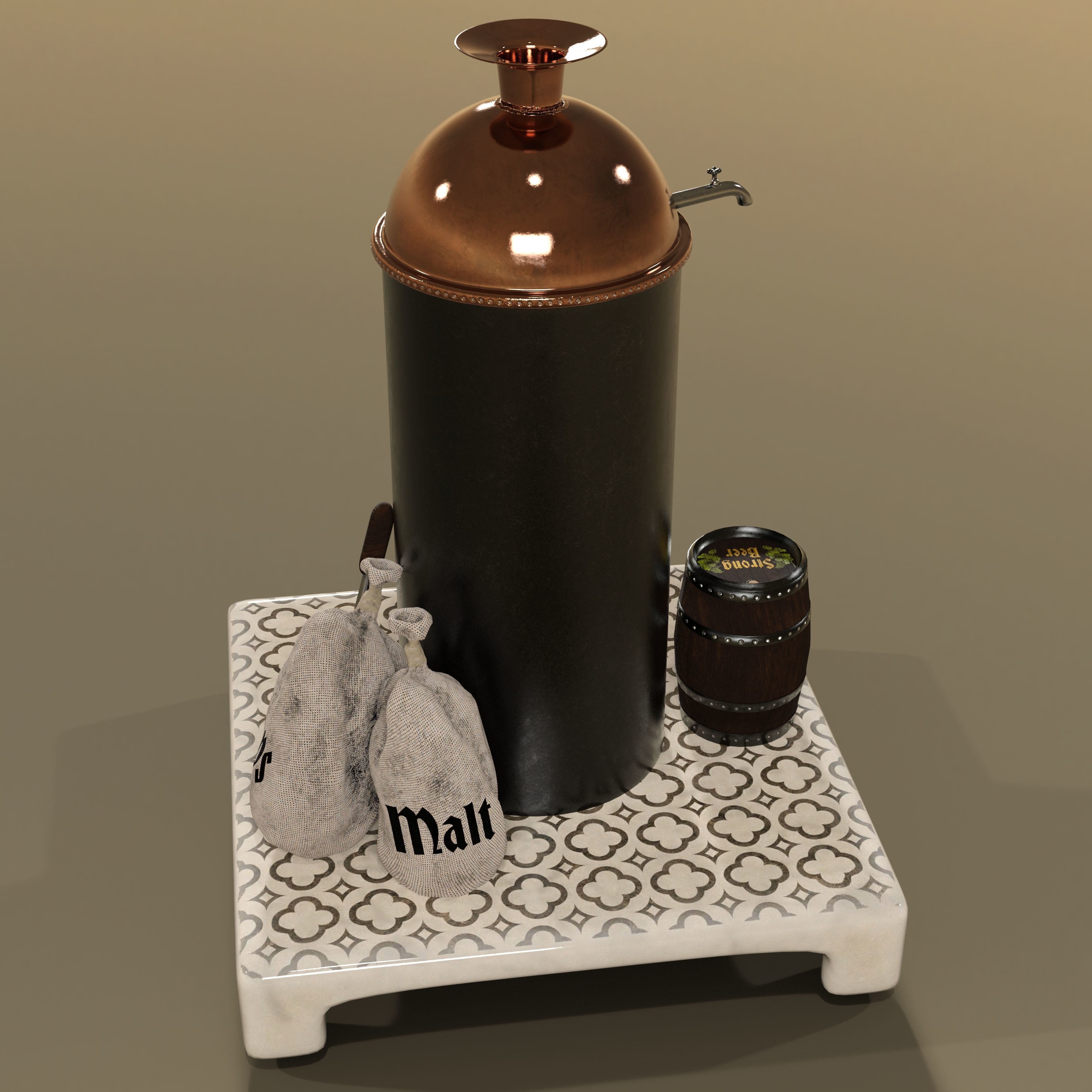 Breweryoven for incensecandles 3D model_5