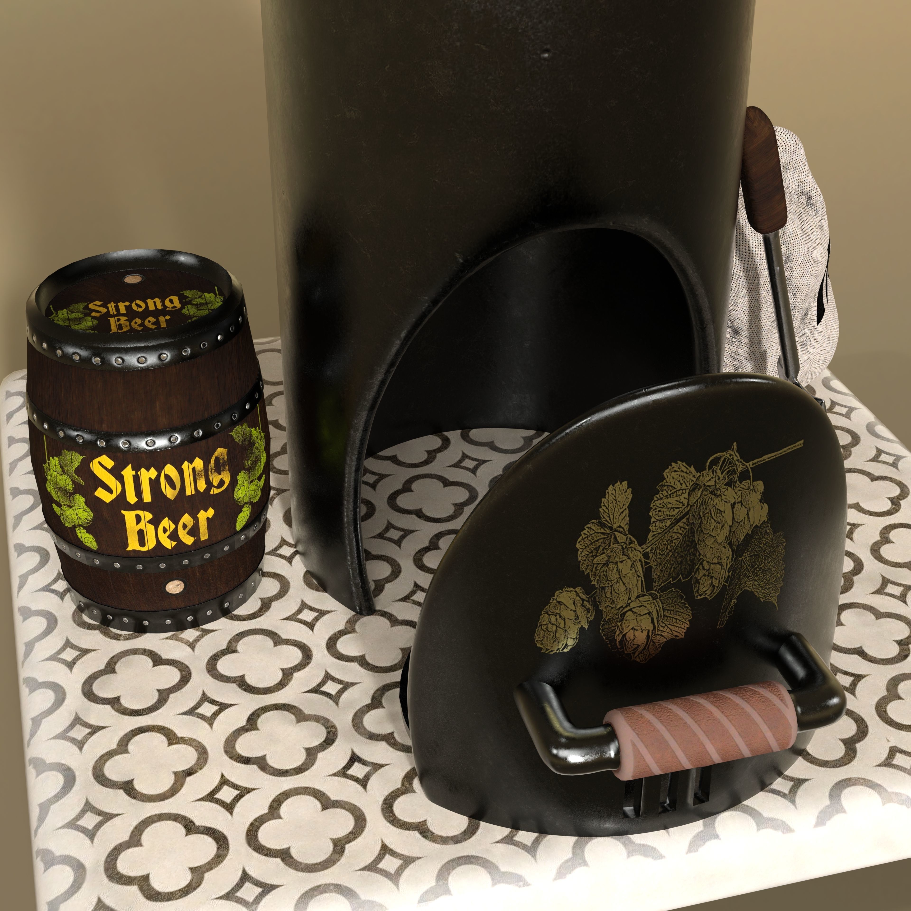 Breweryoven for incensecandles 3D model_2