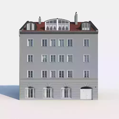 Residential City Building - Row - 14 - Big Dormer