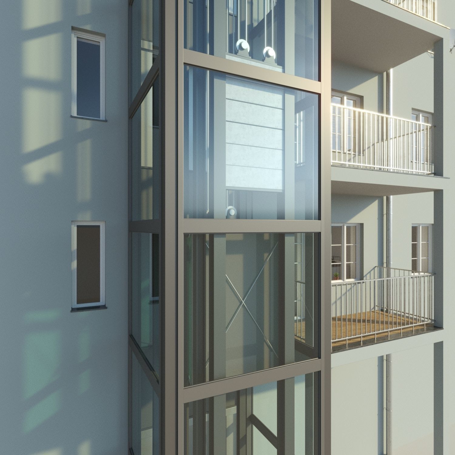 Residential City Building - Row - 14 - Big Dormer 3D model_6