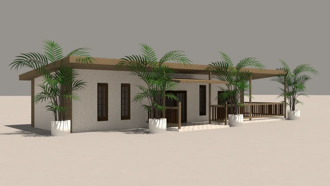 Summer House 3D model_1
